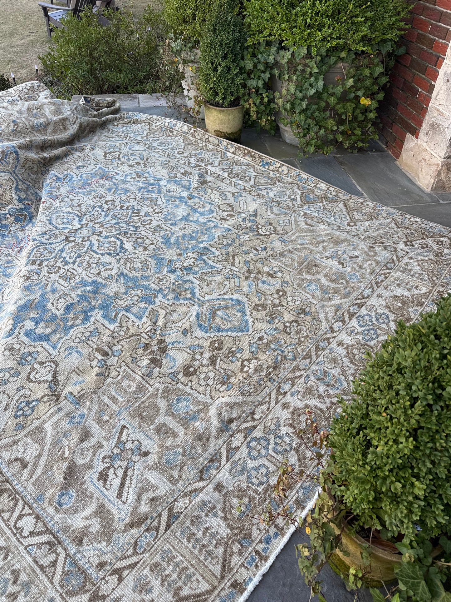 9.7x12.2 Antique Persian Heriz