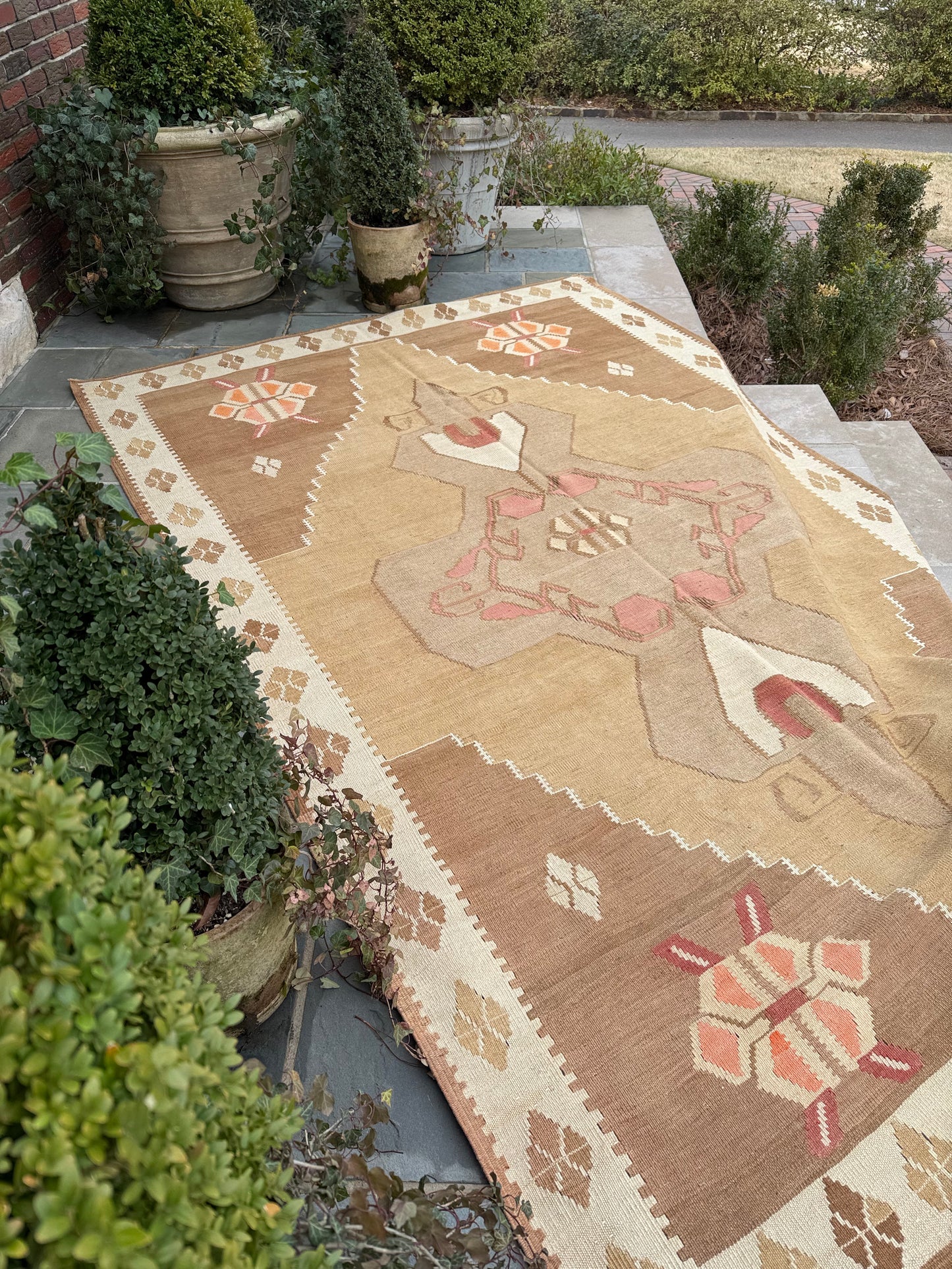 7x10.6 Vintage Turkish Kilim
