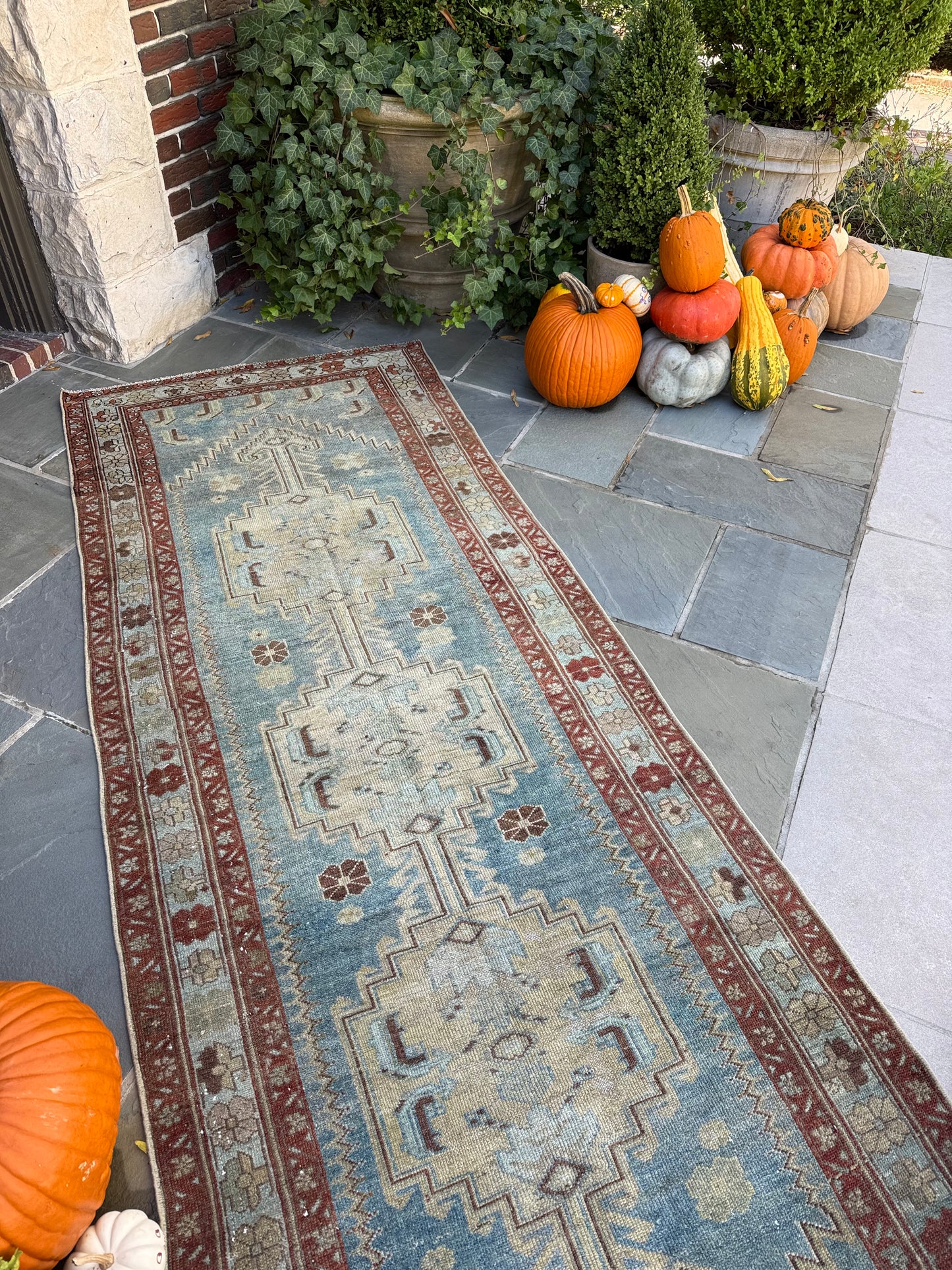 3.7x9.8 Antique Persian Heriz