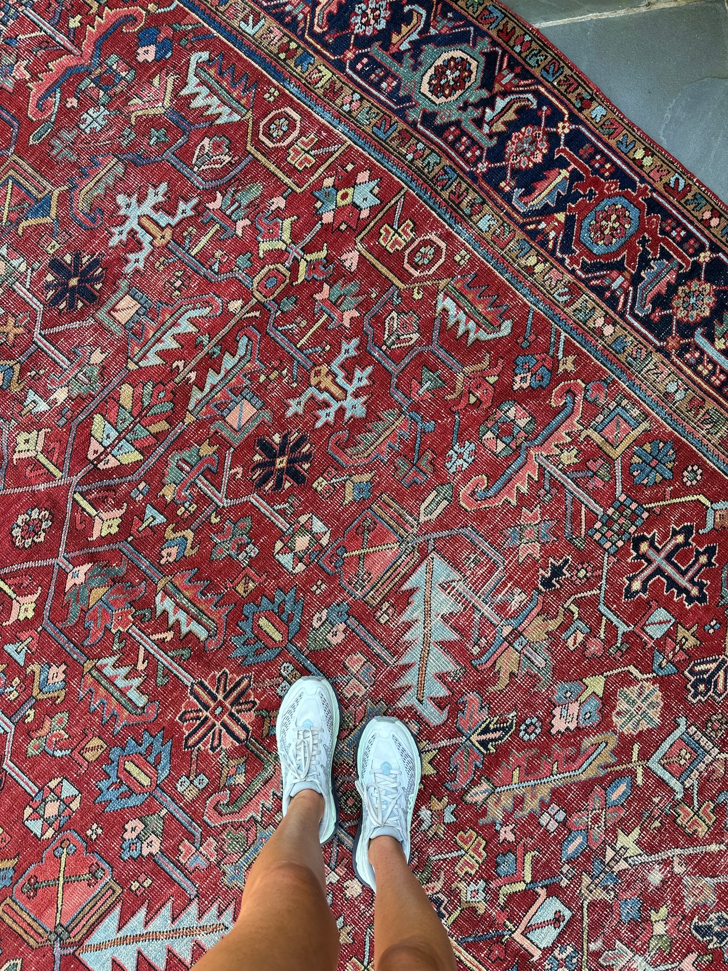 8.9x11.6 Antique Persian Heriz