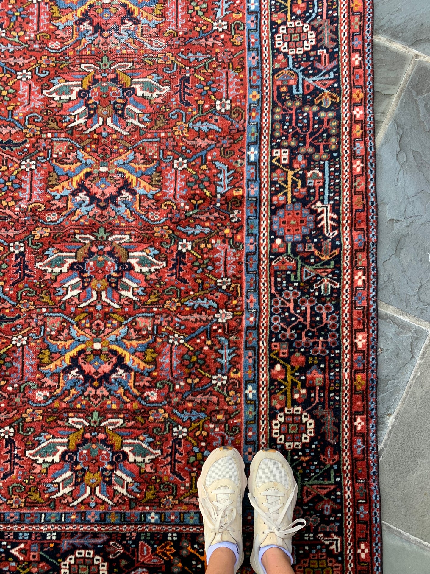 7.9x10.11 Antique Persian Keraja Circa 1920