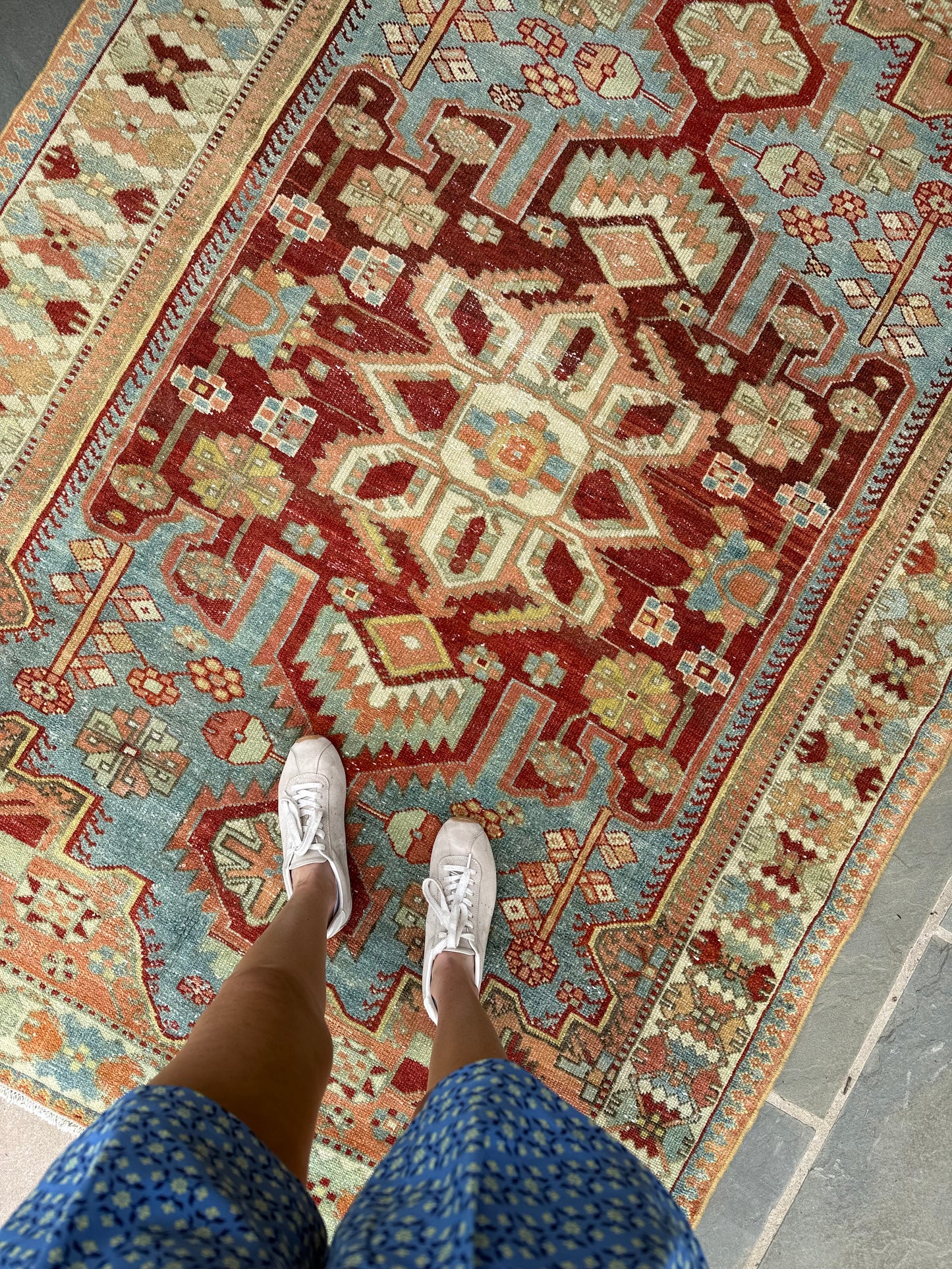5.3x7 Antique Persian Heriz