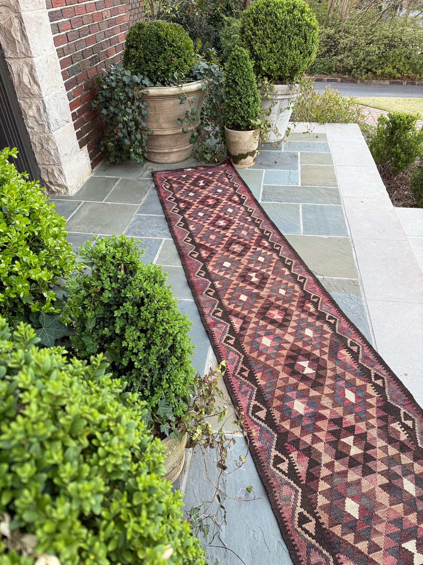2.4x11.5 Vintage Turkish Kilim