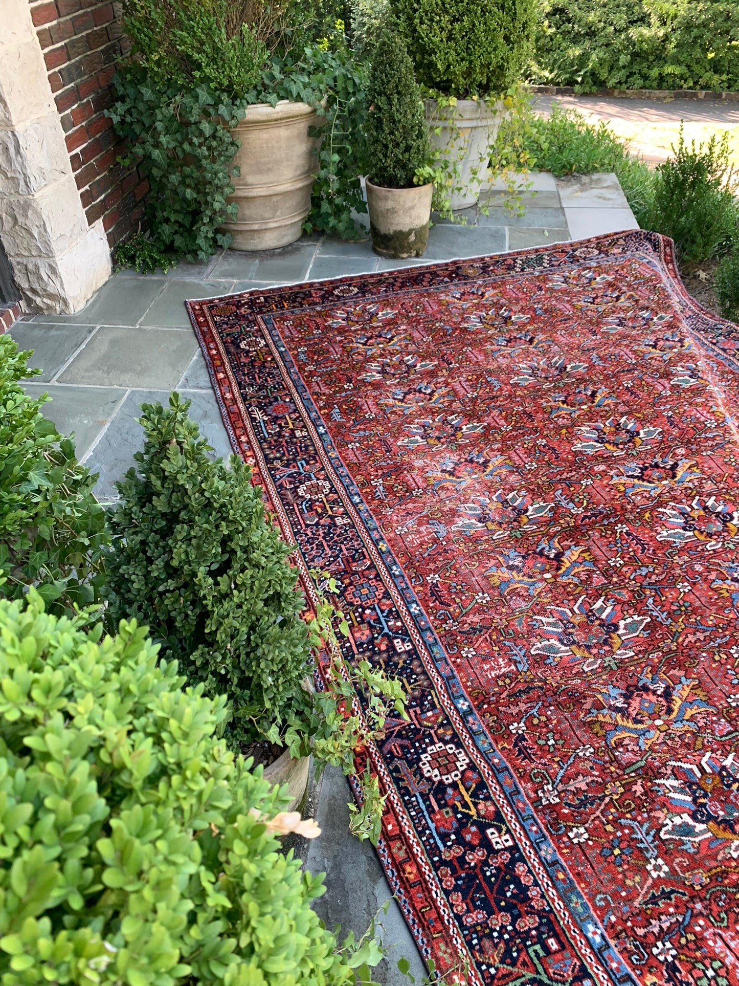 7.9x10.11 Antique Persian Keraja Circa 1920