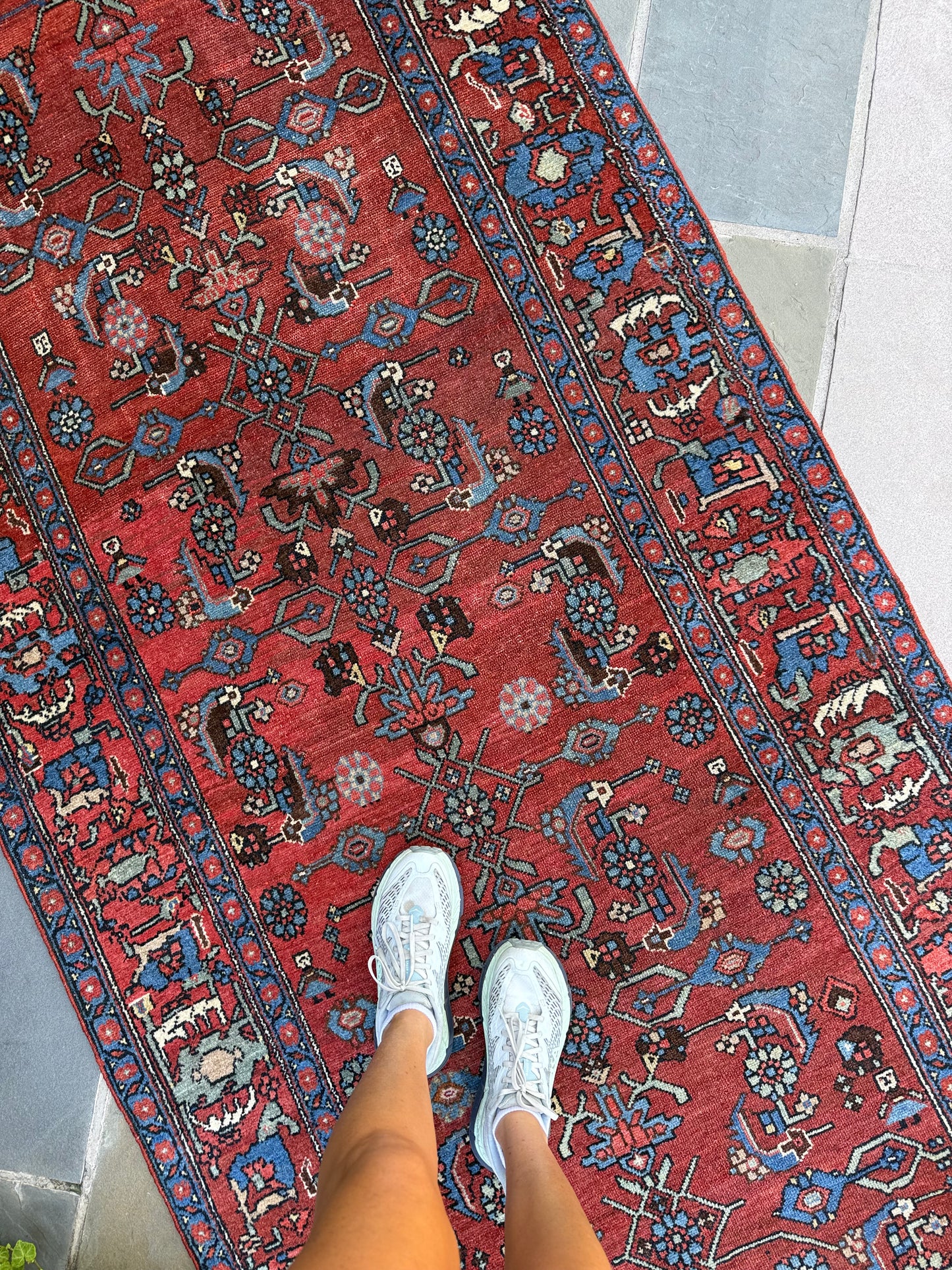 4x13.1 Antique Persian Heriz