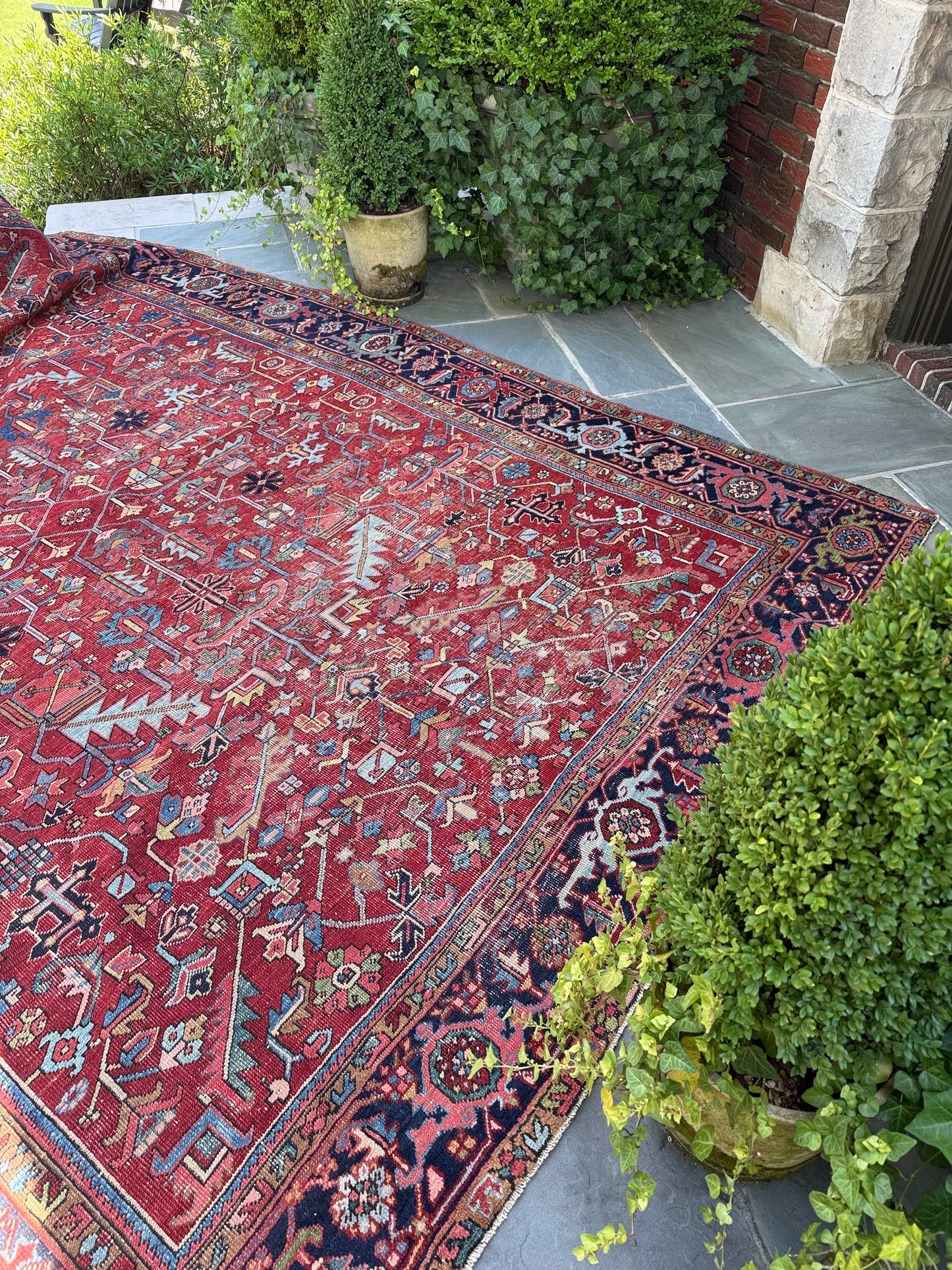 8.9x11.6 Antique Persian Heriz