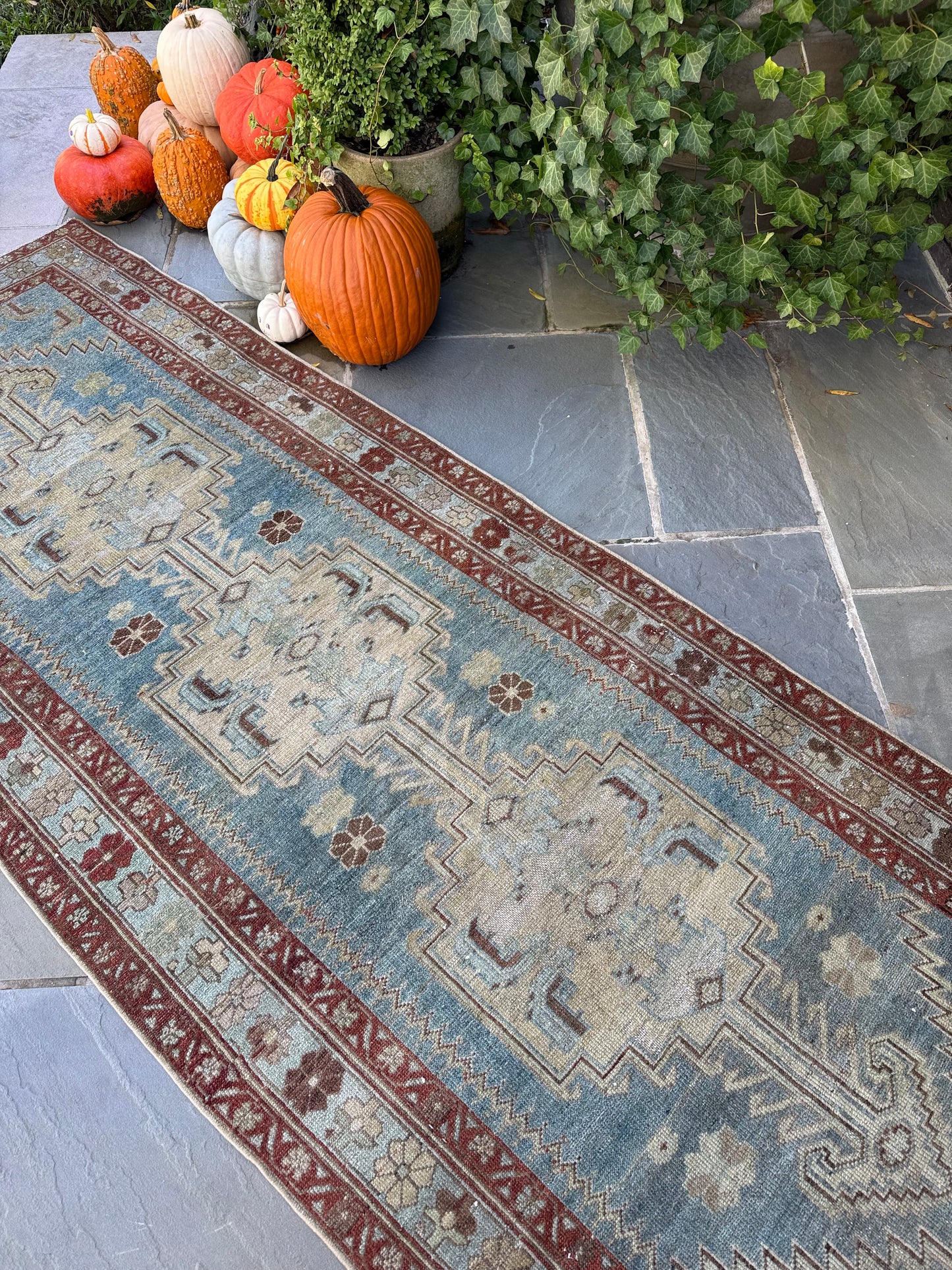 3.7x9.8 Antique Persian Heriz