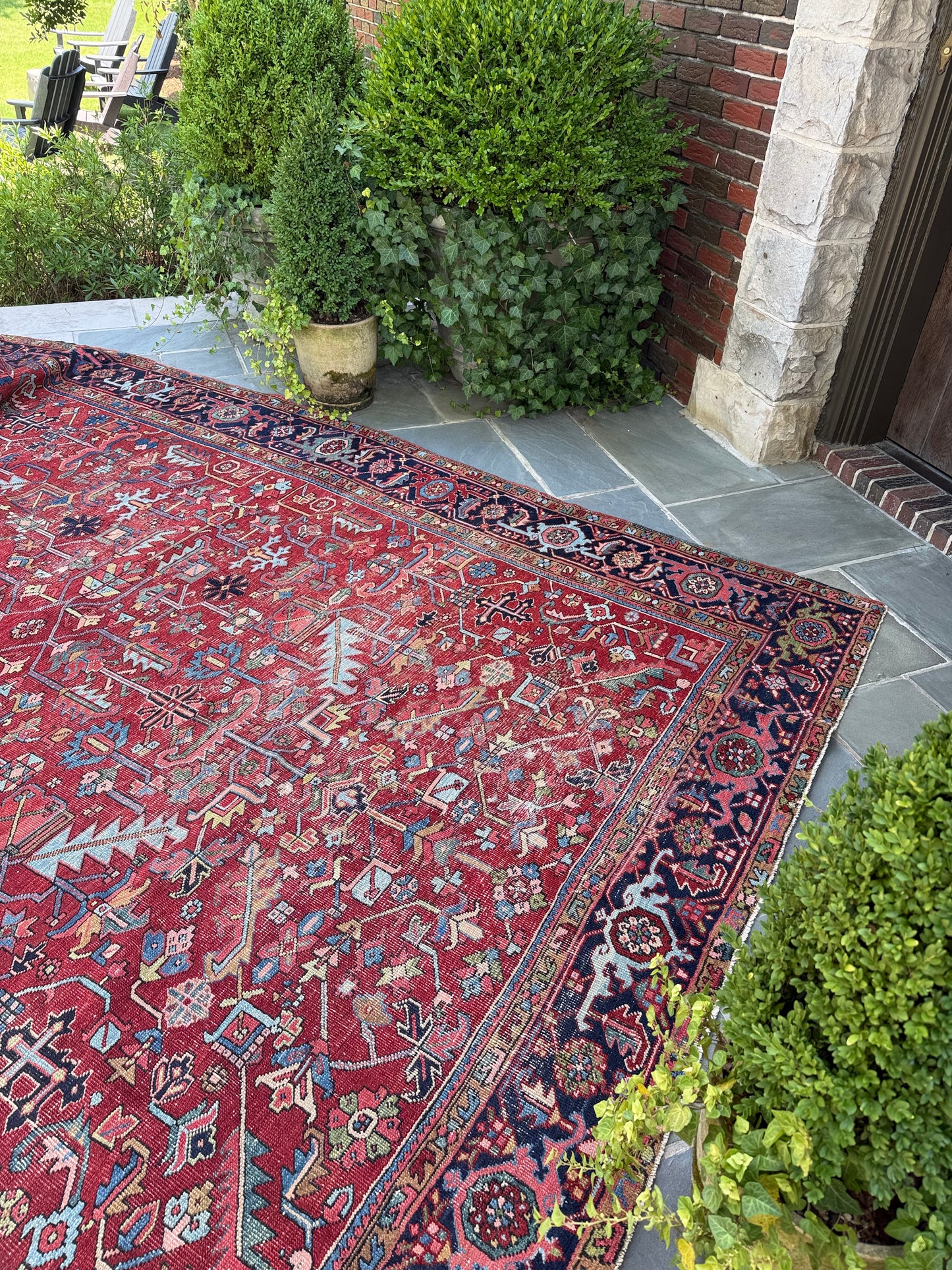 8.9x11.6 Antique Persian Heriz