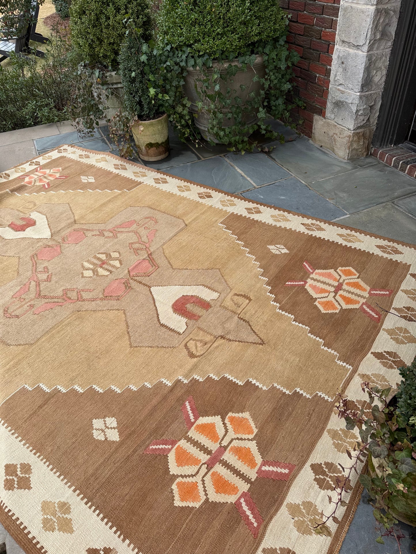 7x10.6 Vintage Turkish Kilim