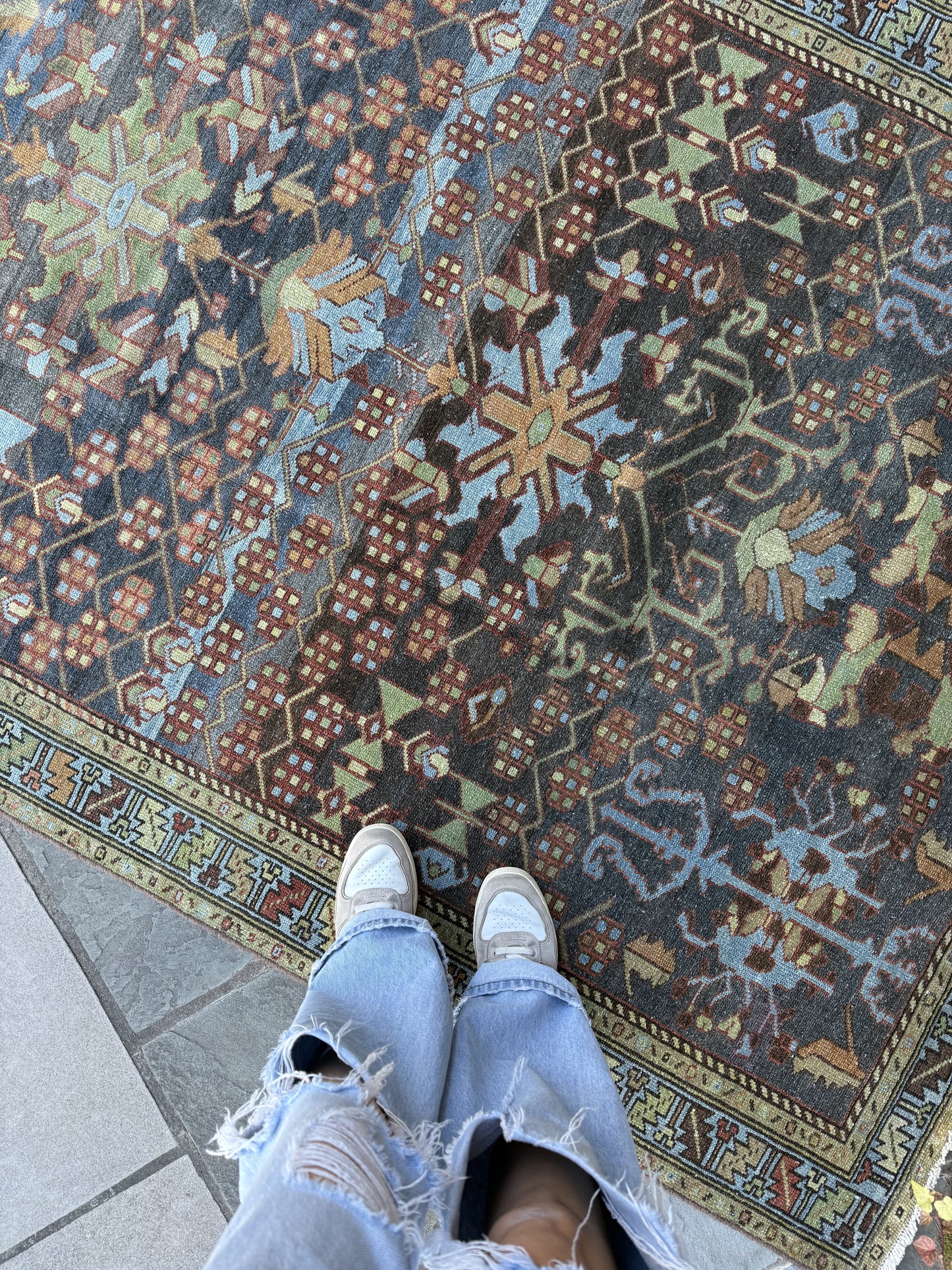 4.9x9.10 Antique Persian Malayer circa 1930