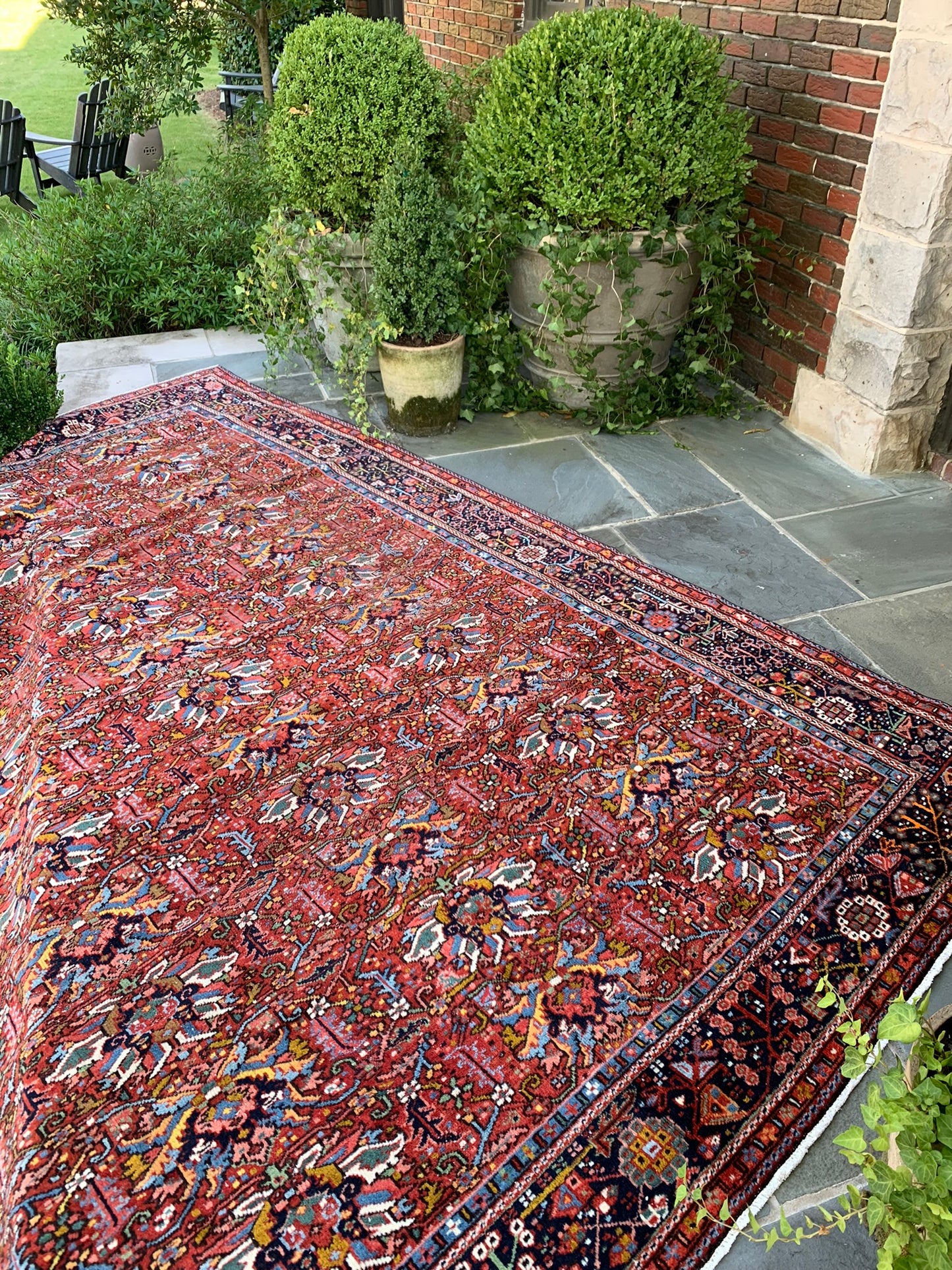 7.9x10.11 Antique Persian Keraja Circa 1920