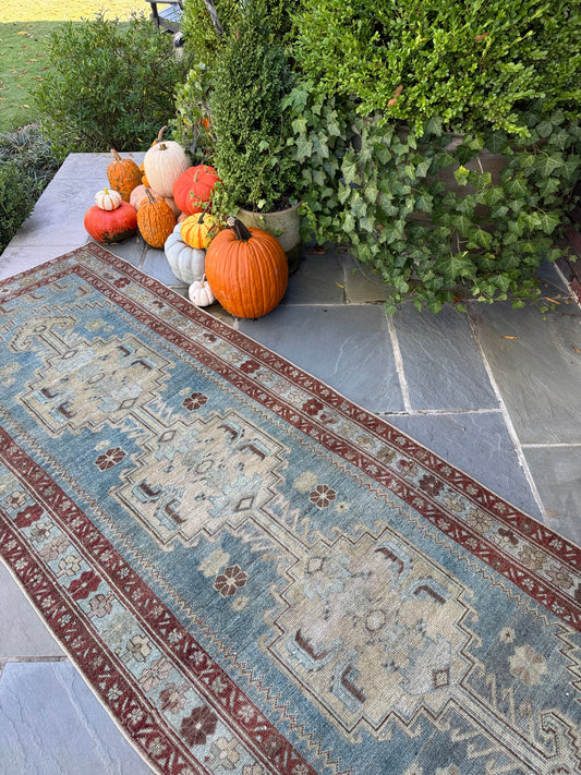 3.7x9.8 Antique Persian Heriz