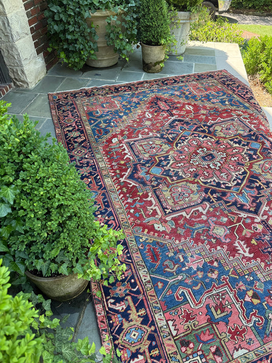 7.5x10 Antique Persian Heriz