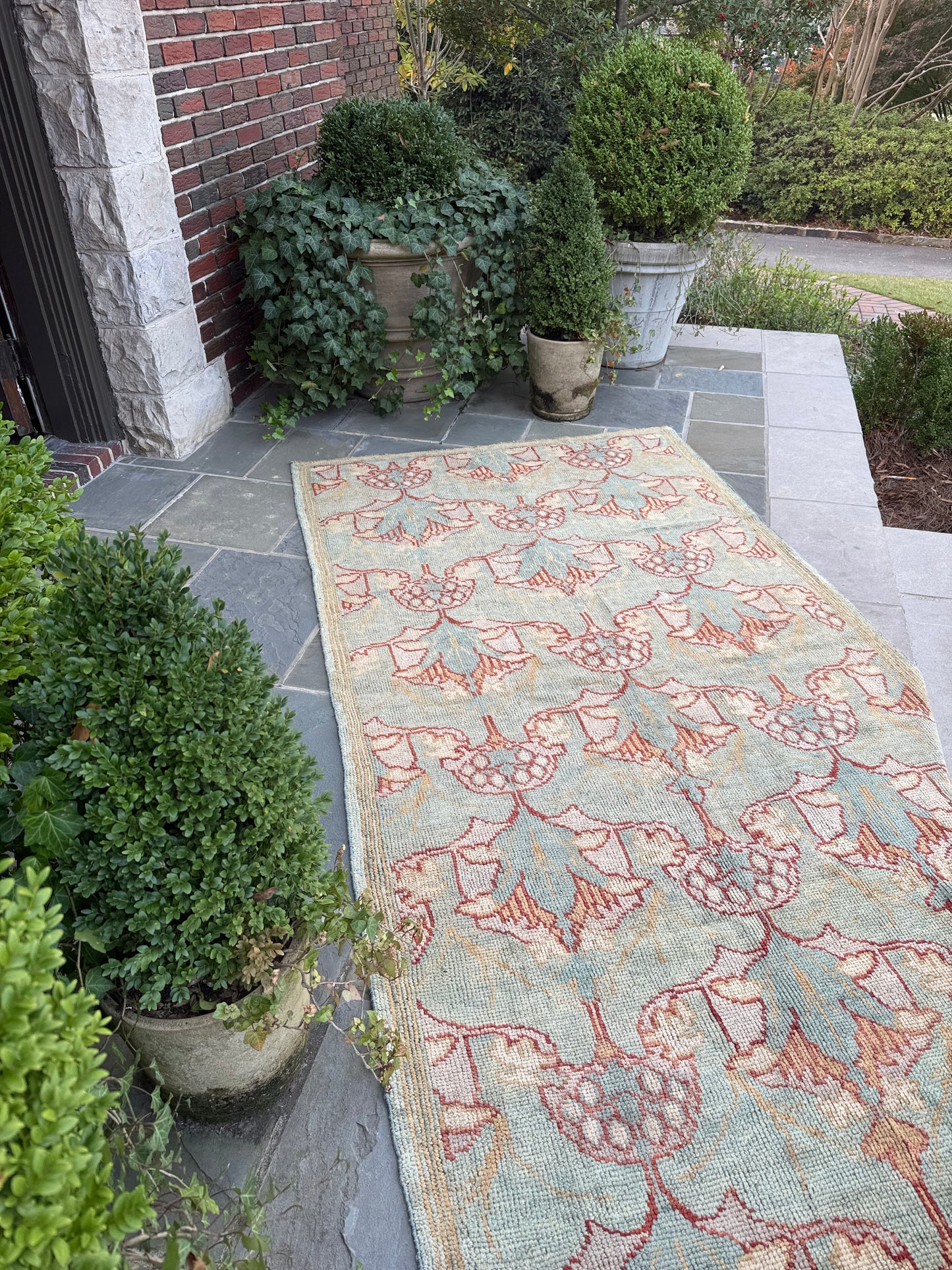 5x10 Antique Turkish Oushak - Donegal Design