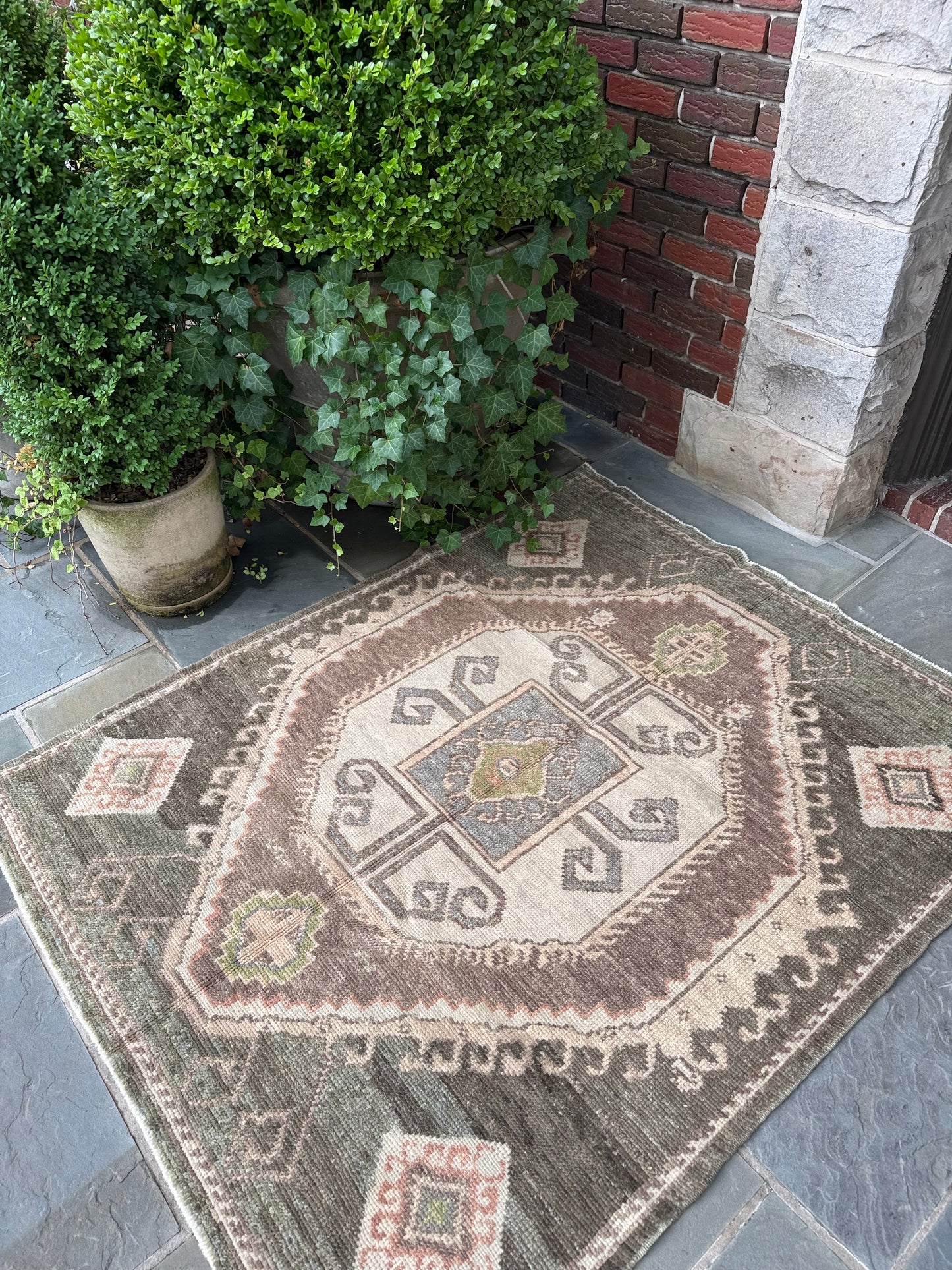 4.5x5.5 Old Wool Turkish Oushak