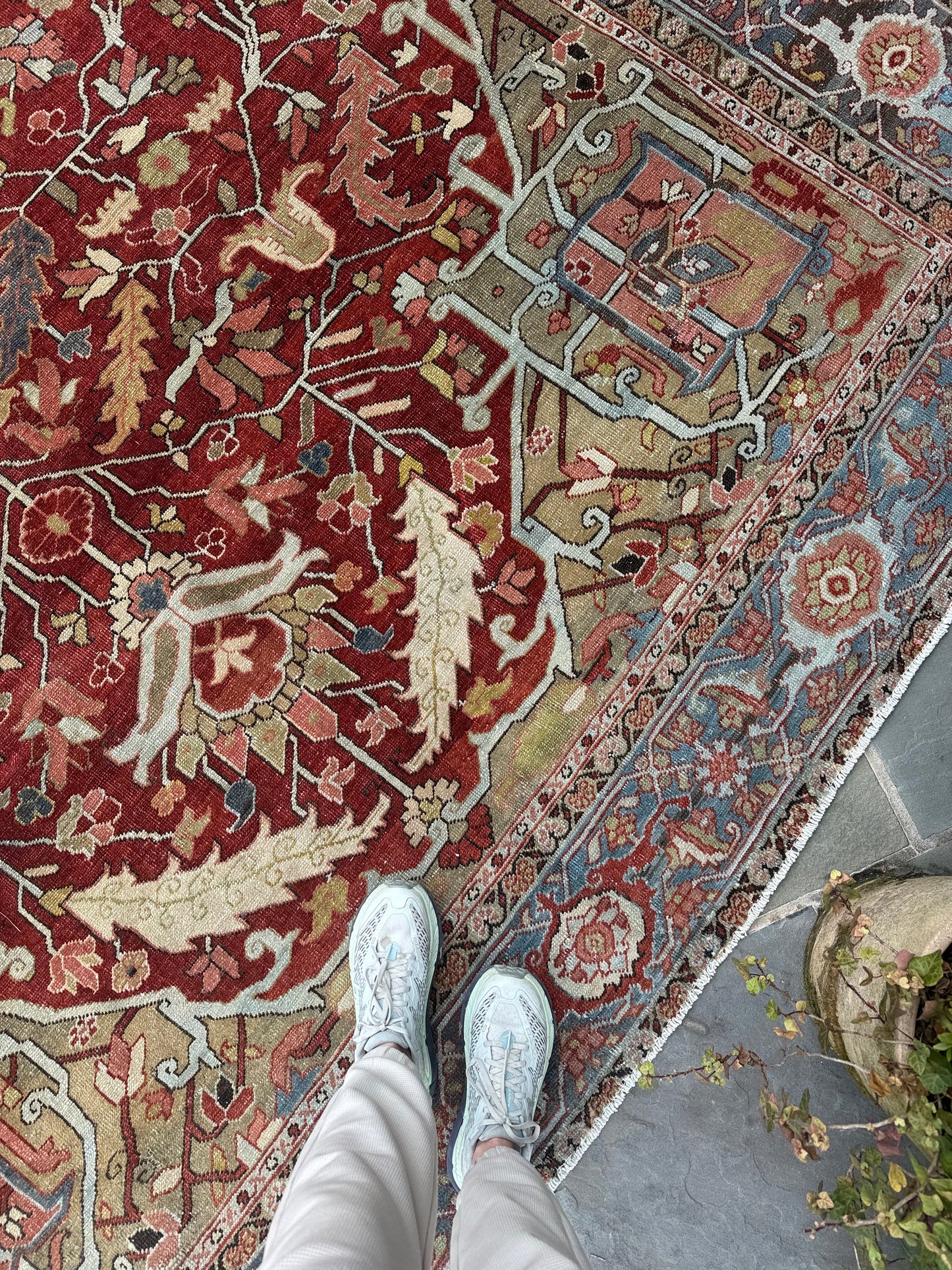 9x12.3 Antique Persian Heriz