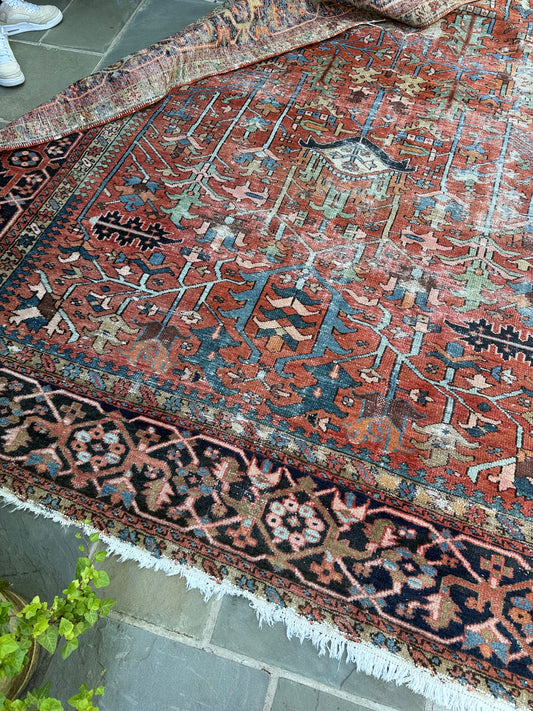 8.9x12.7 Antique Persian Heriz