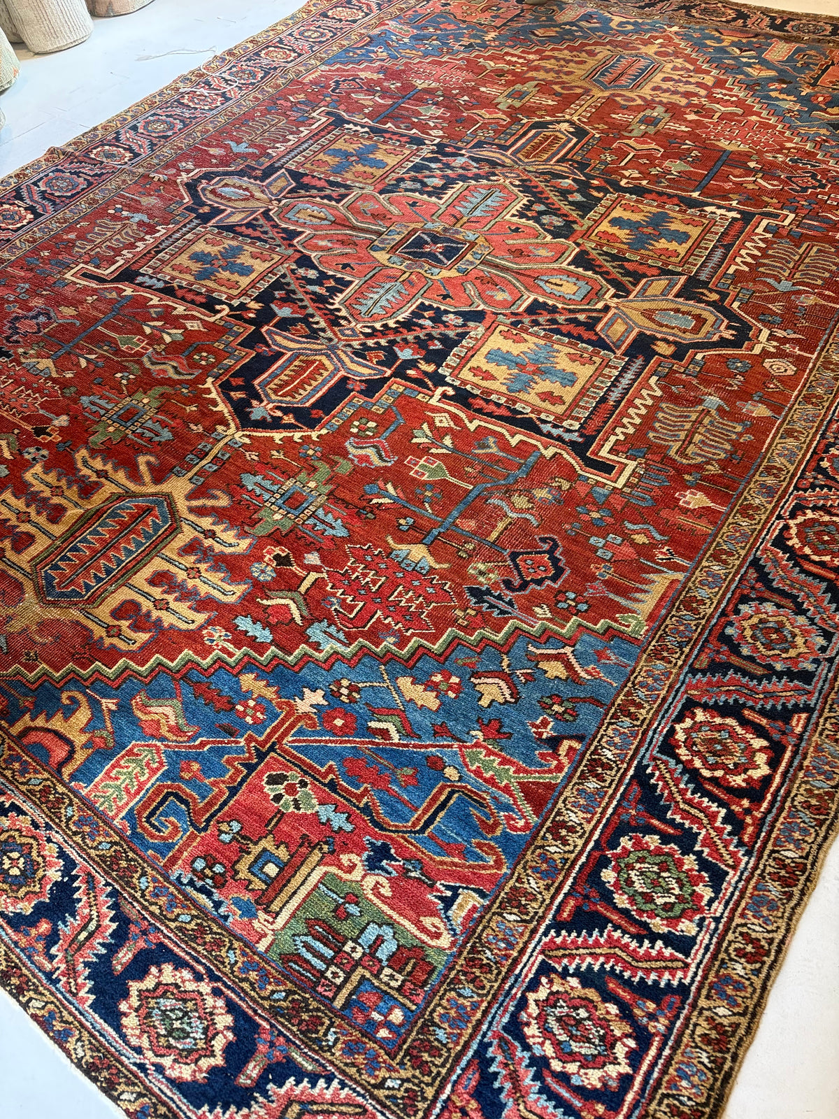 9x13 Antique Persian Heriz