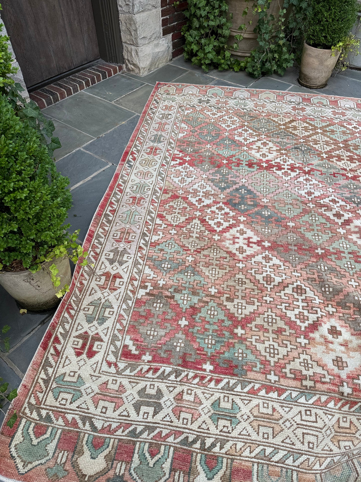7.10x9.10 Old Wool Turkish Oushak