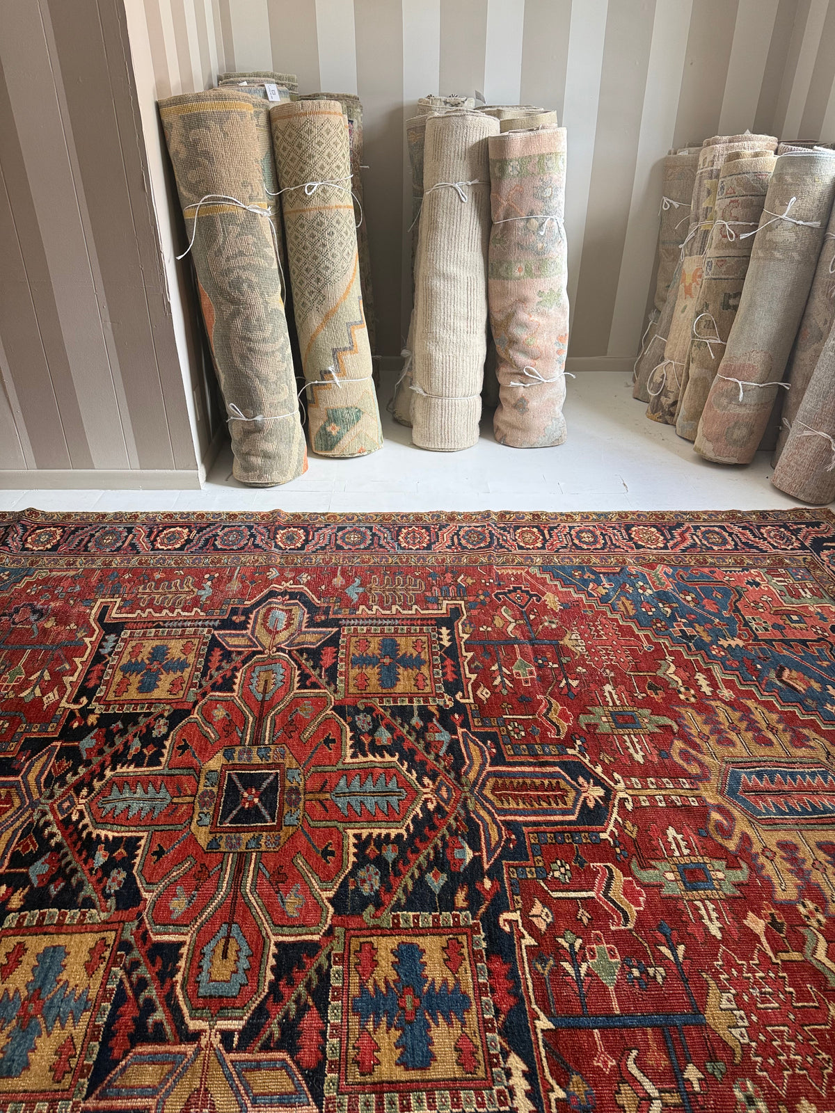 9x13 Antique Persian Heriz