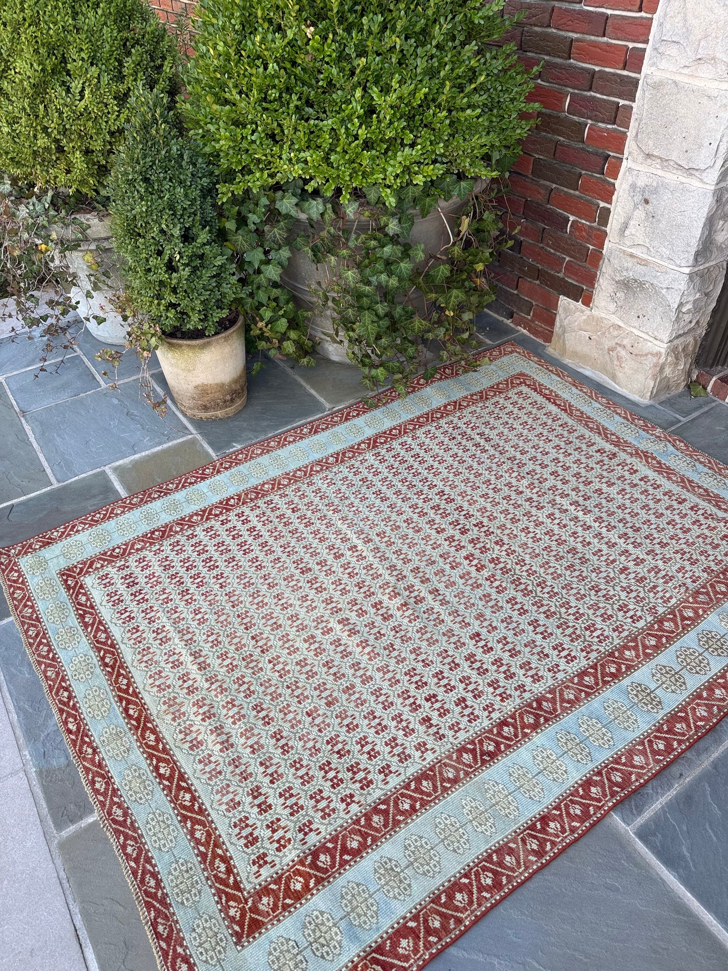 4.10x6.5 Antique Kazak circa 1930