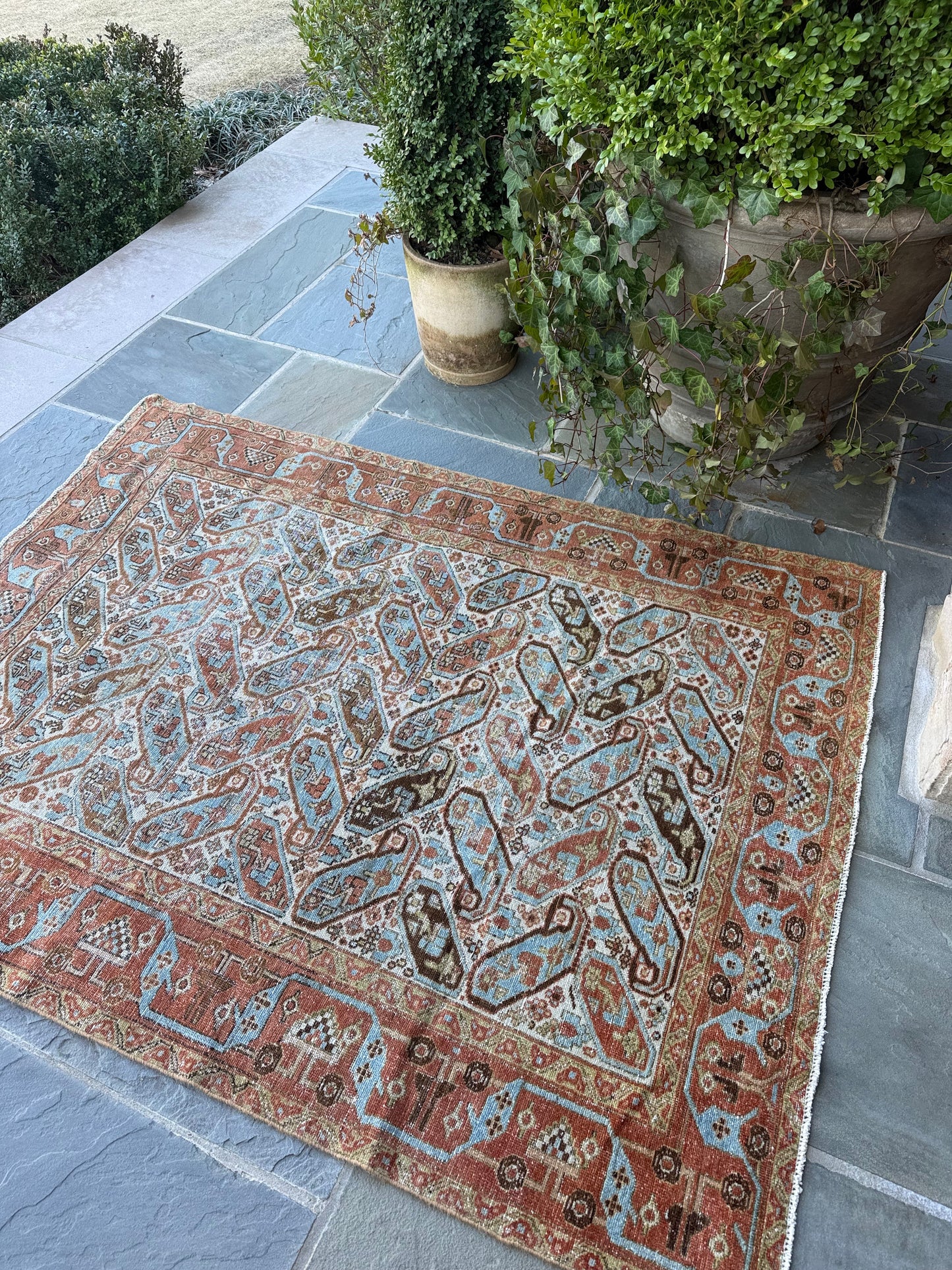 4.5x5.9 Antique Afshar circa 1930