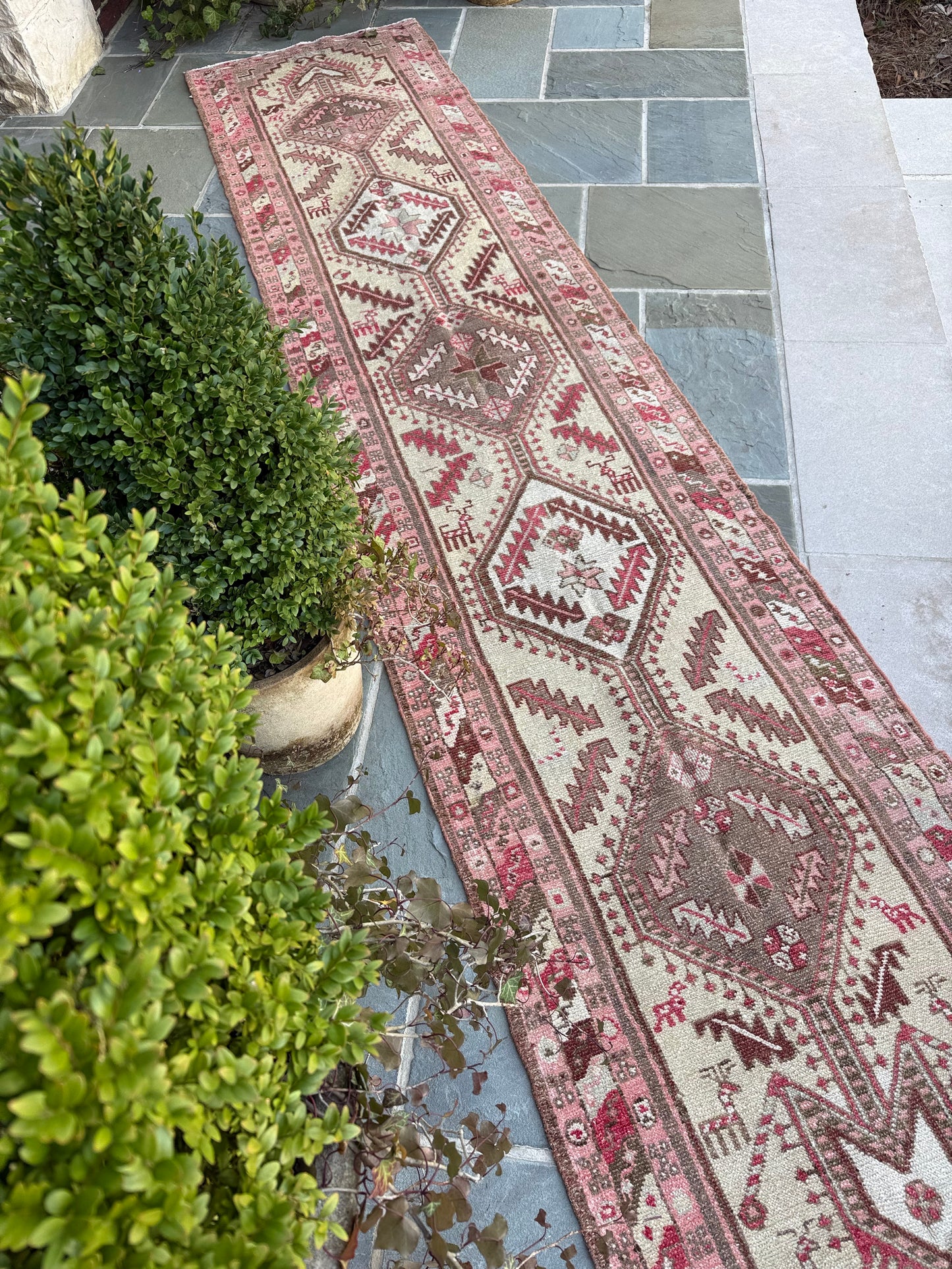 2.6x11.5 Vintage Persian Heriz