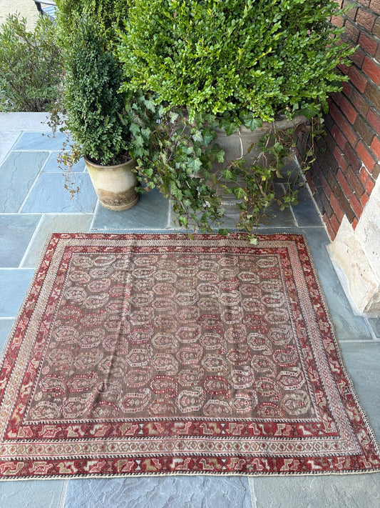 4x4.8 Antique Afshar circa 1930