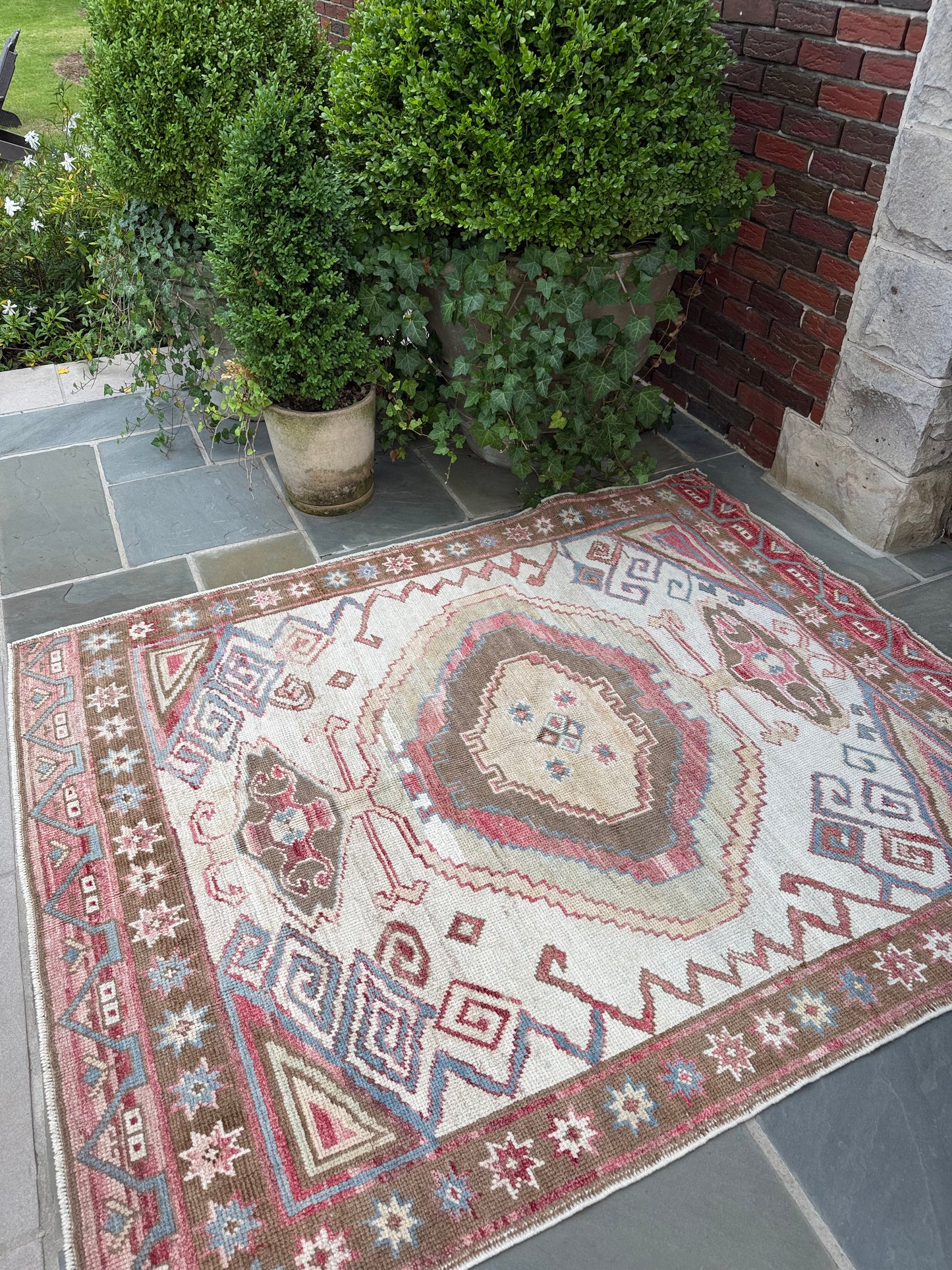 5.2x6.4 Old Wool Turkish Oushak