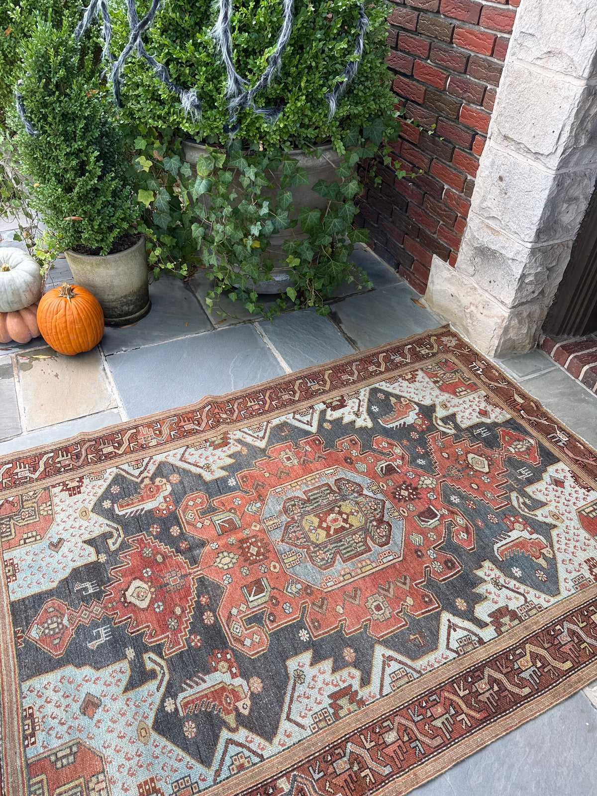 4.2x6.4 Antique Persian Hamadan circa 1930