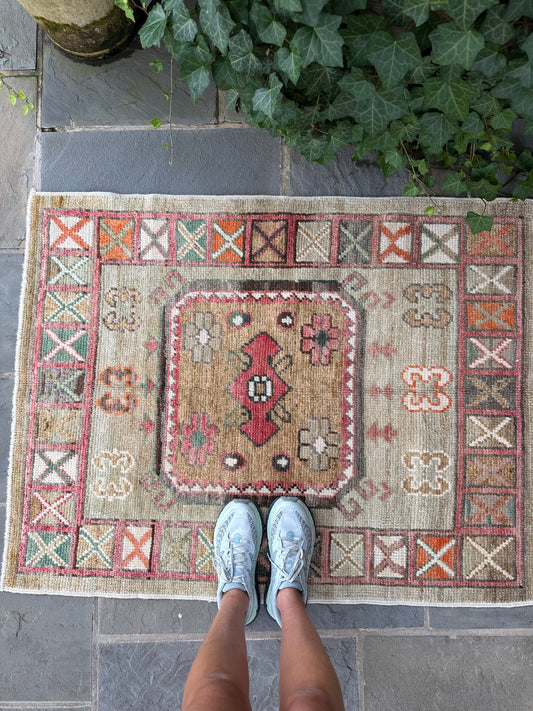3.2x4.1 Antique Wool Turkish Oushak