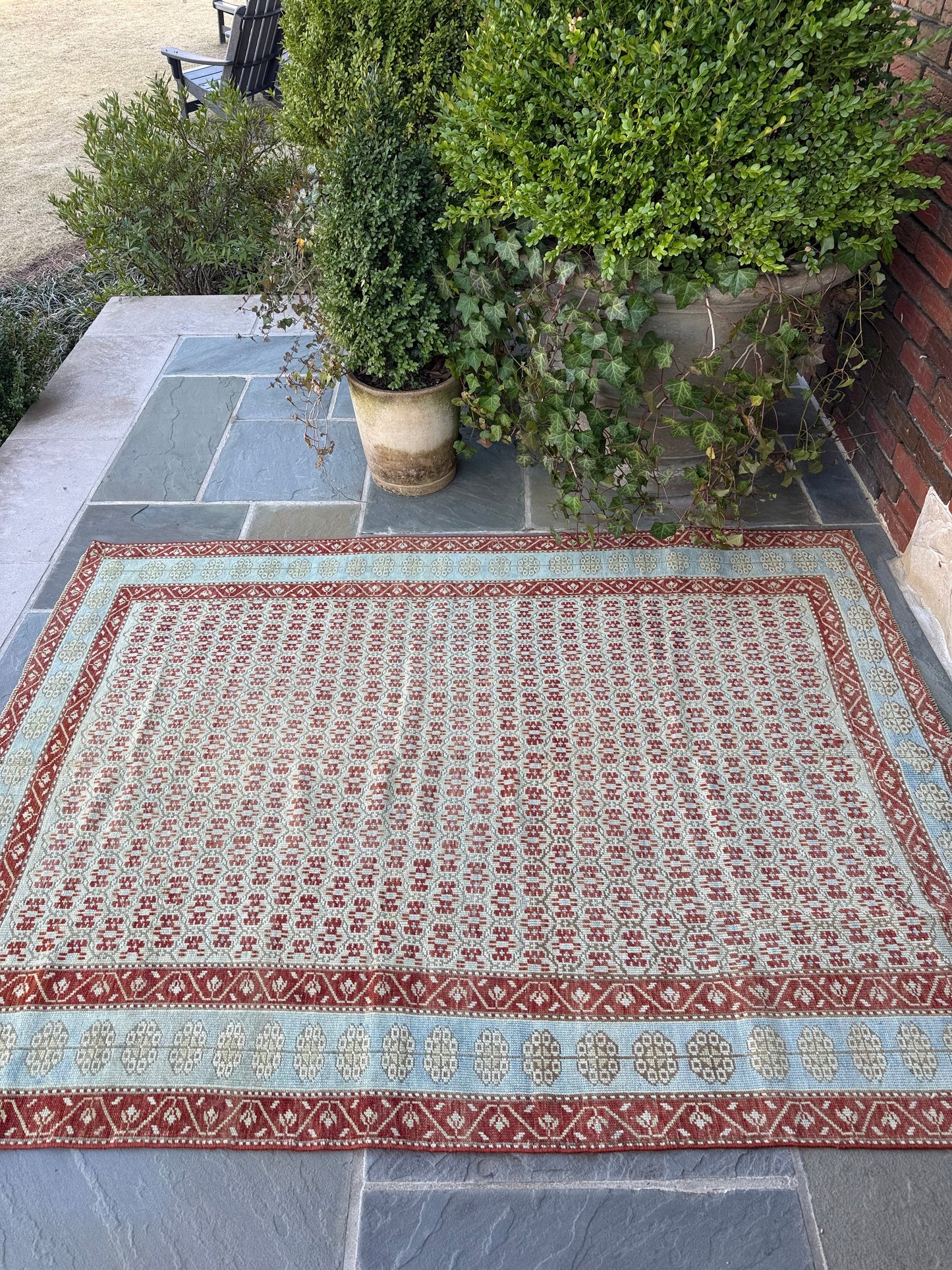 4.10x6.5 Antique Kazak circa 1930