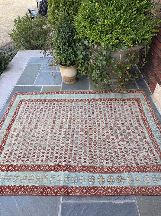4.10x6.5 Antique Kazak circa 1930
