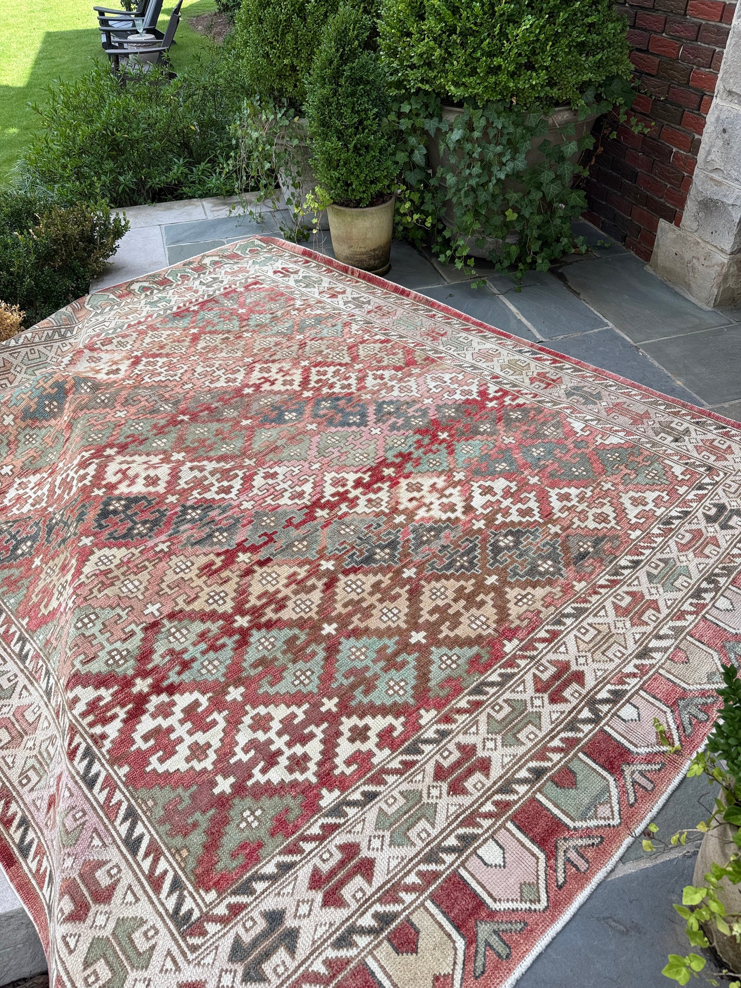 7.10x9.10 Old Wool Turkish Oushak