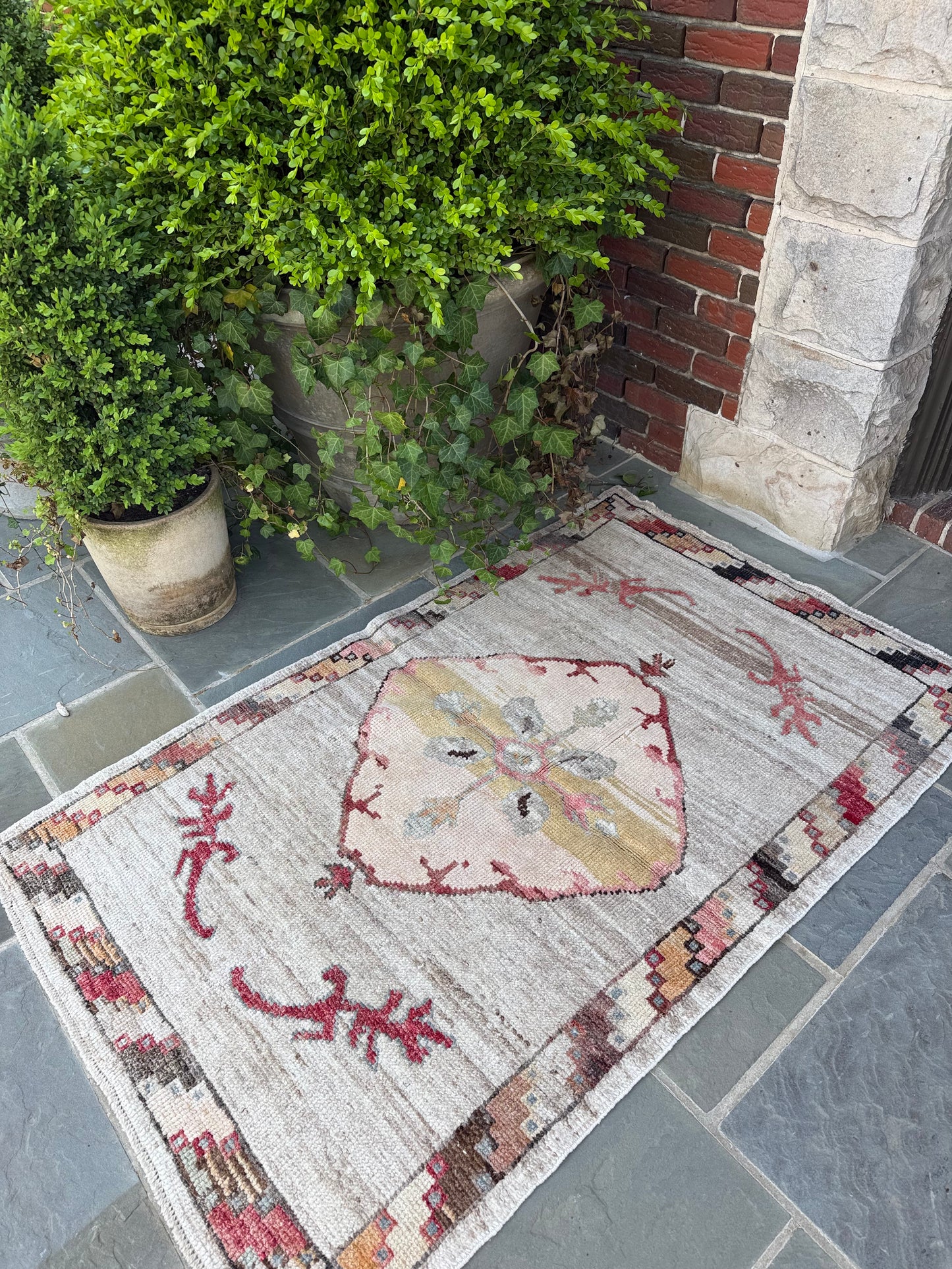 3.6x5.6 Antique Wool Turkish Oushak