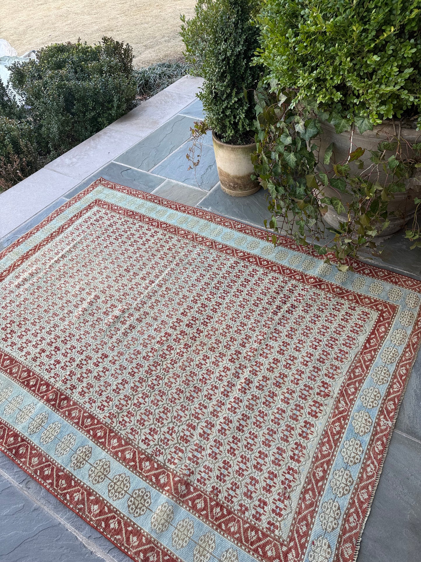 4.10x6.5 Antique Kazak circa 1930