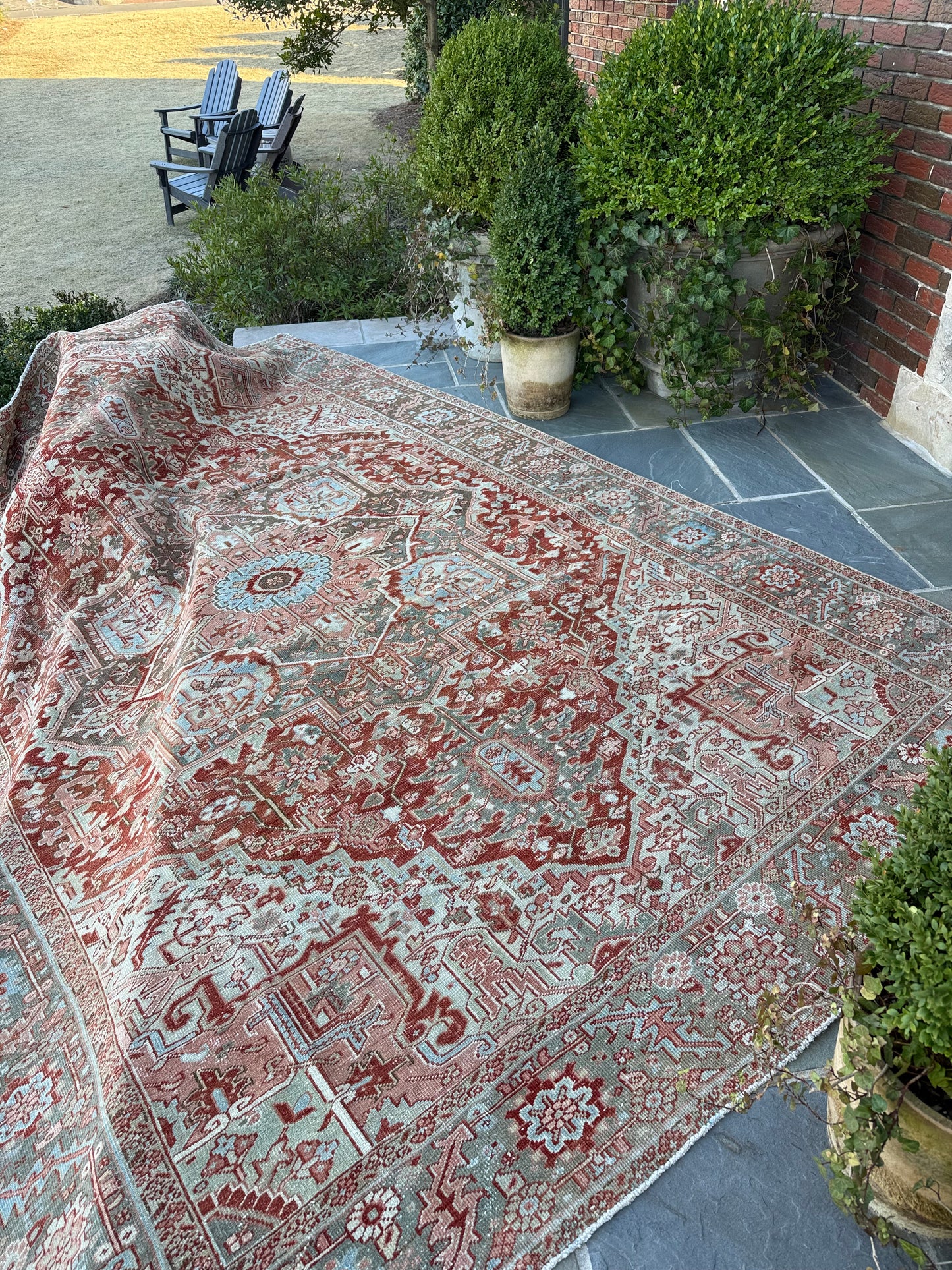 8.9x12.1 Antique Persian Heriz