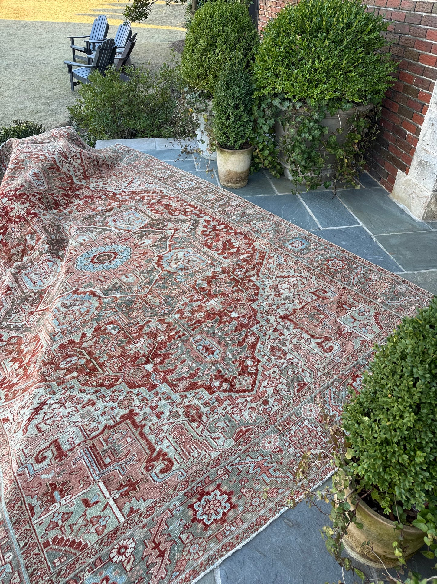 8.9x12.1 Antique Persian Heriz