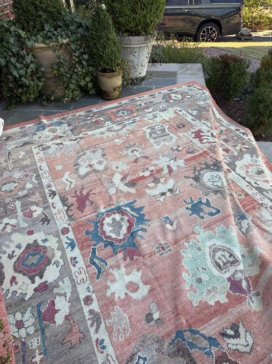 9.3x12 Old Wool Turkish Oushak