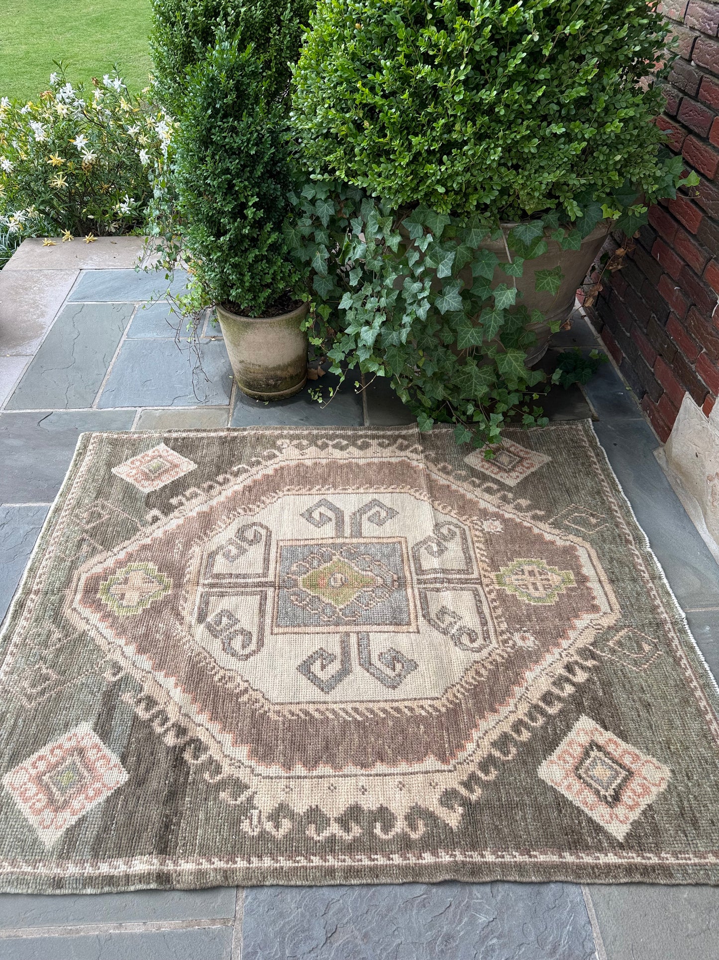 4.5x5.5 Old Wool Turkish Oushak