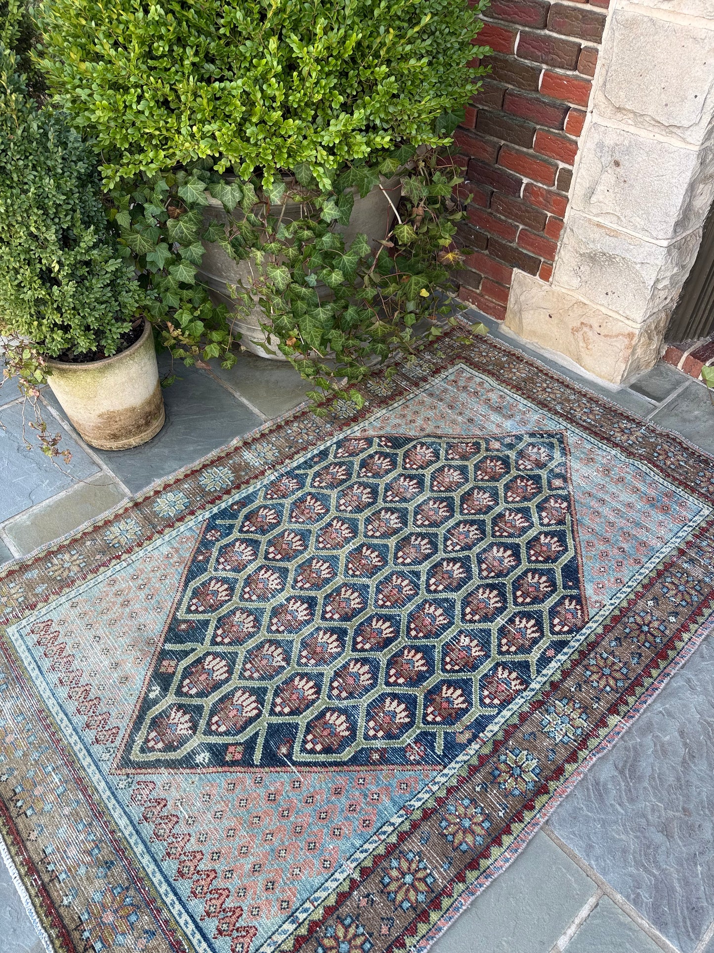 4.1x6.1 Antique Malayer circa 1930