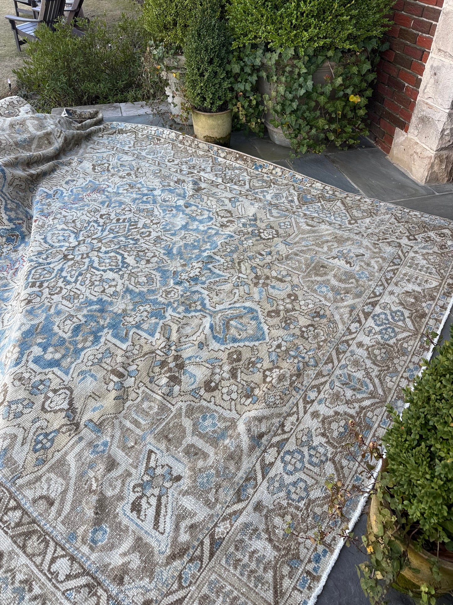 9.7x12.2 Antique Persian Heriz