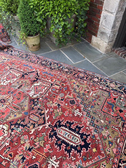 8x11.4 Antique Persian Heriz