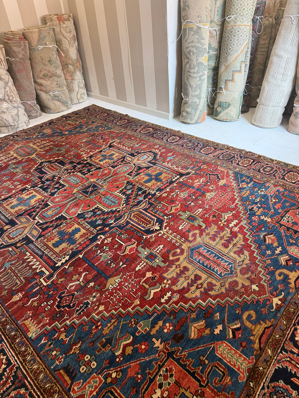 9x13 Antique Persian Heriz