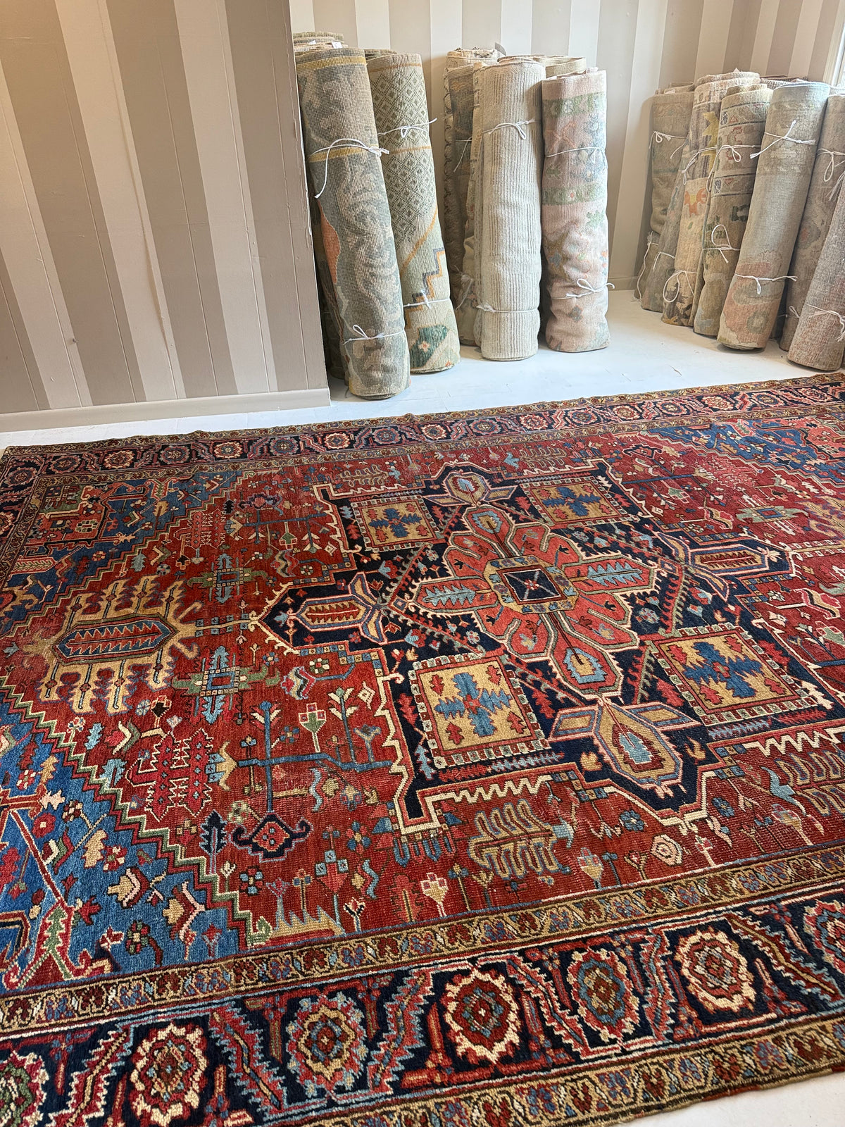 9x13 Antique Persian Heriz