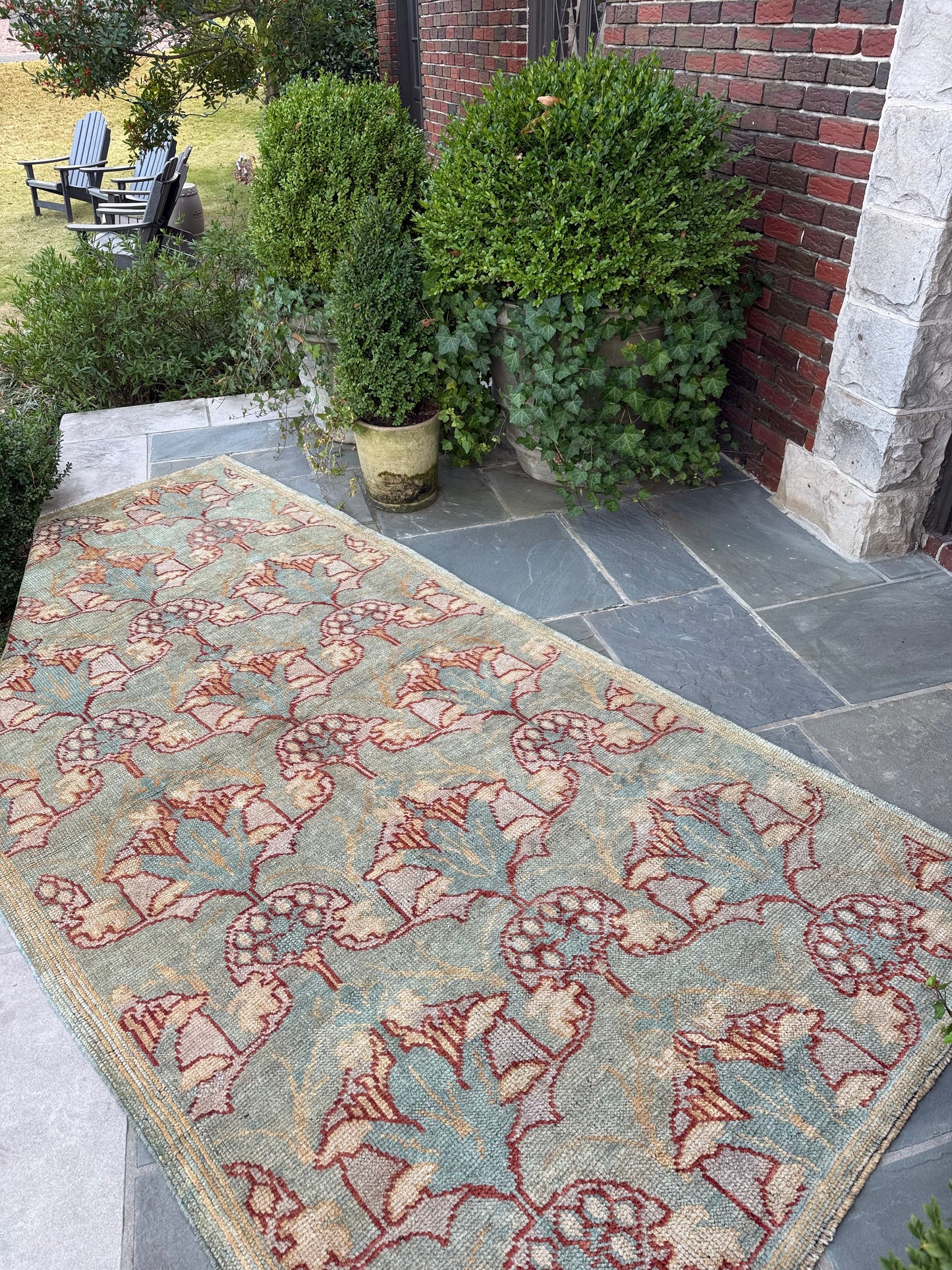 5x10 Antique Turkish Oushak - Donegal Design