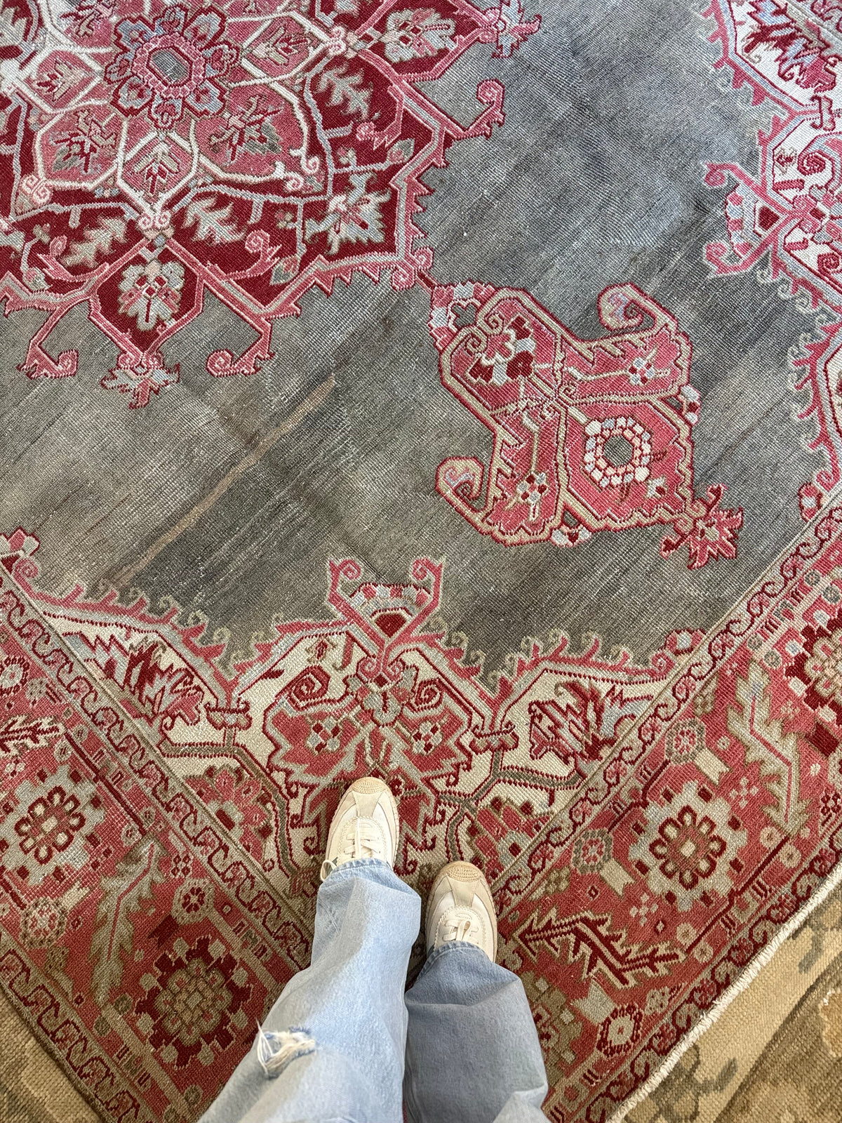 7.3x10.5 Antique Persian Heriz