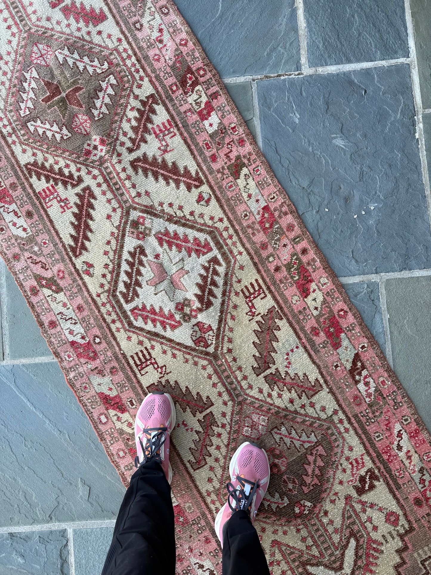 2.6x11.5 Vintage Persian Heriz