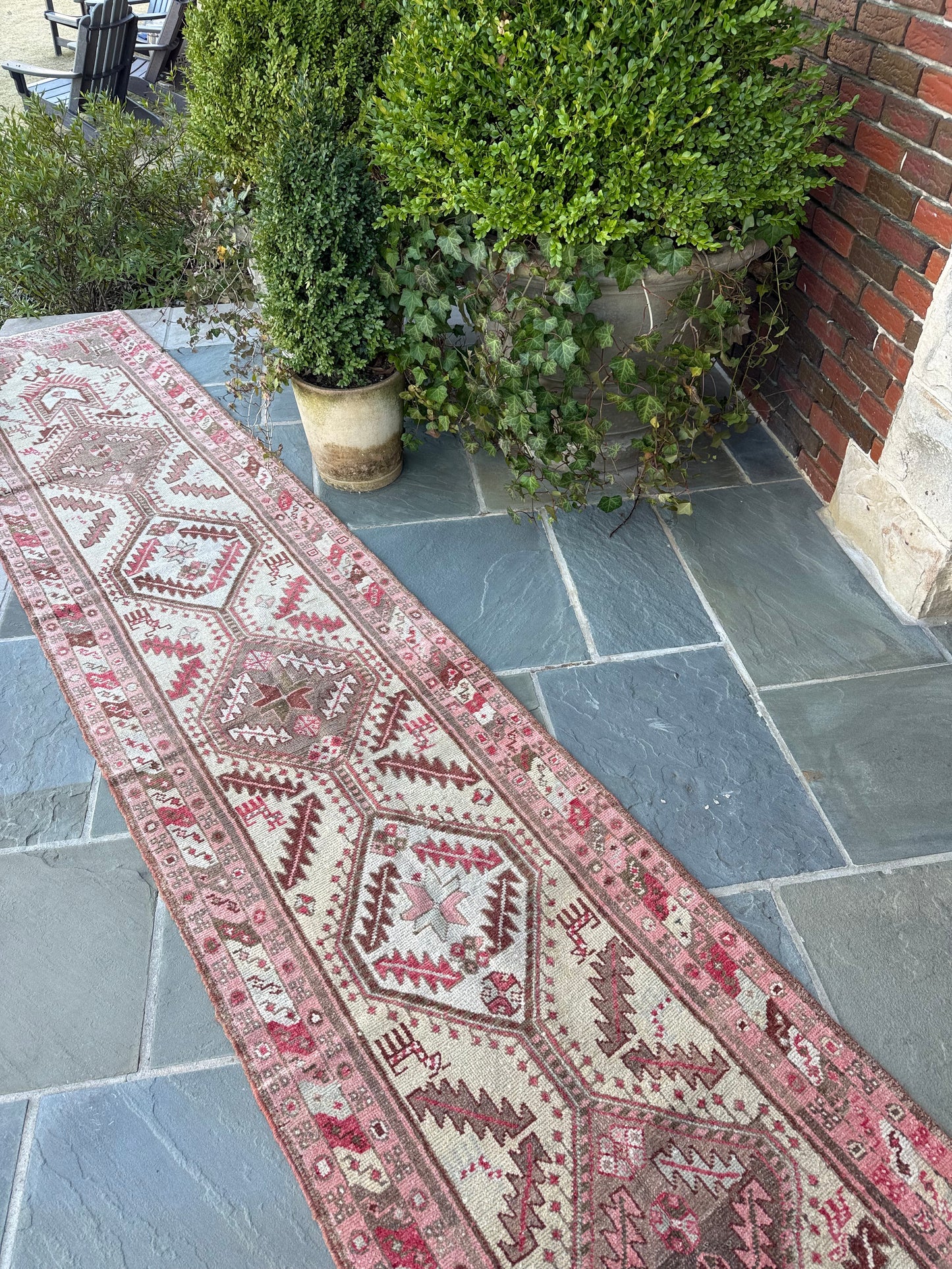 2.6x11.5 Vintage Persian Heriz