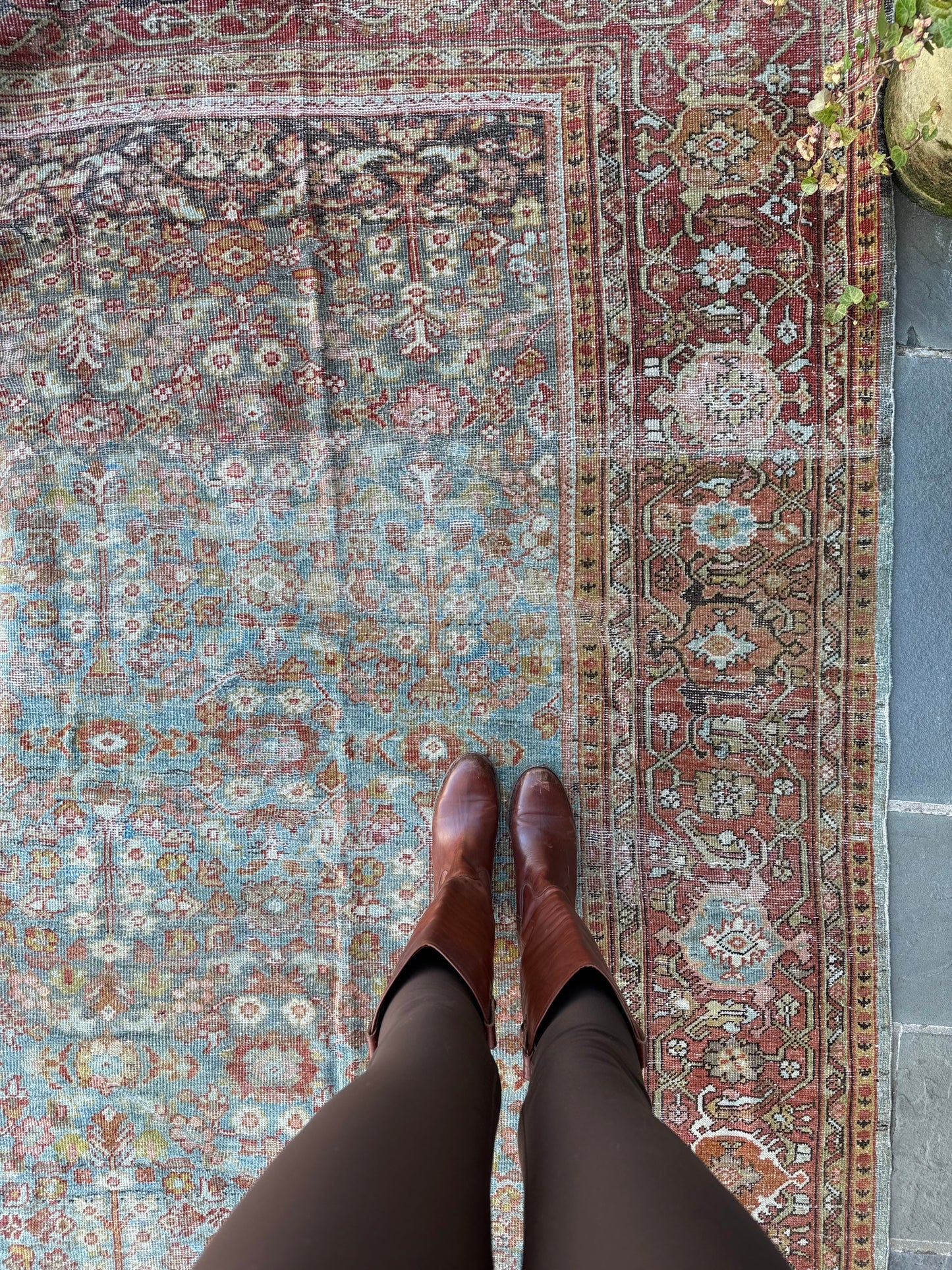 10x13.1 Antique Persian Mahal circa 1920